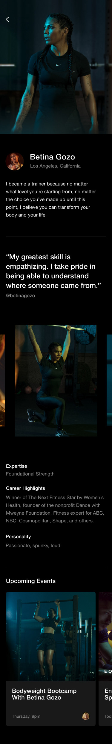Athlete Page