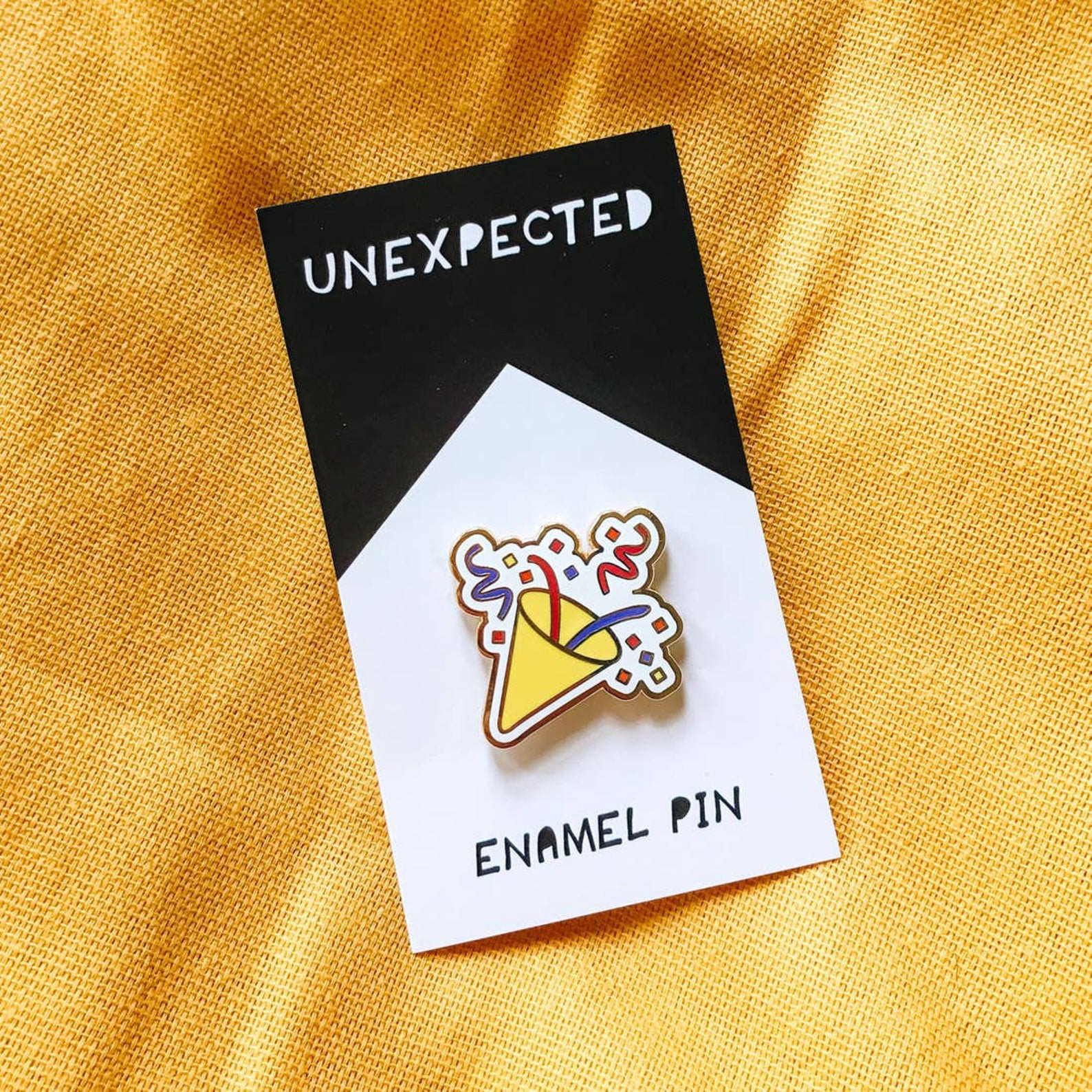 Confetti Popper Emoji Enamel Pin