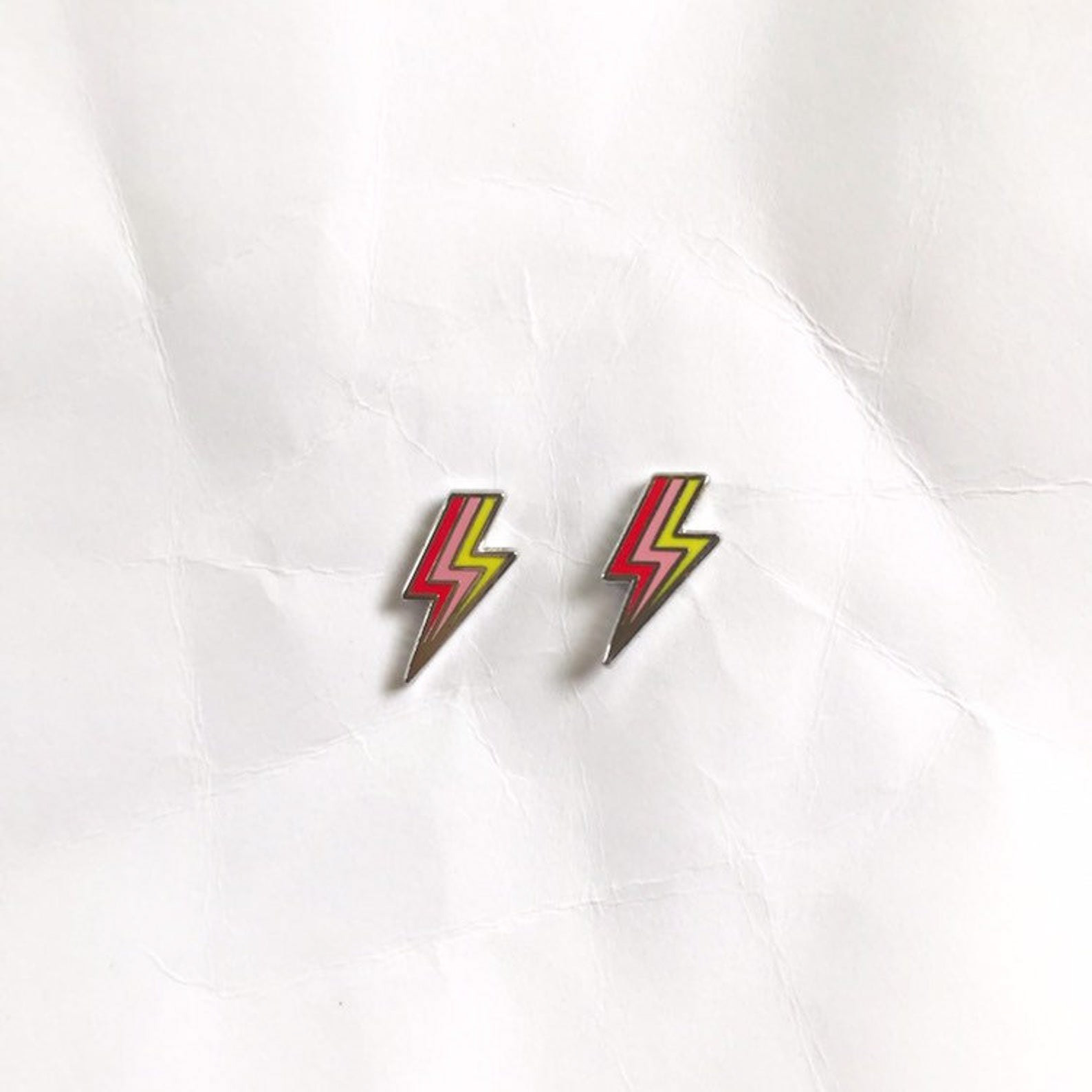 Lightning Bolt Stud Earrings