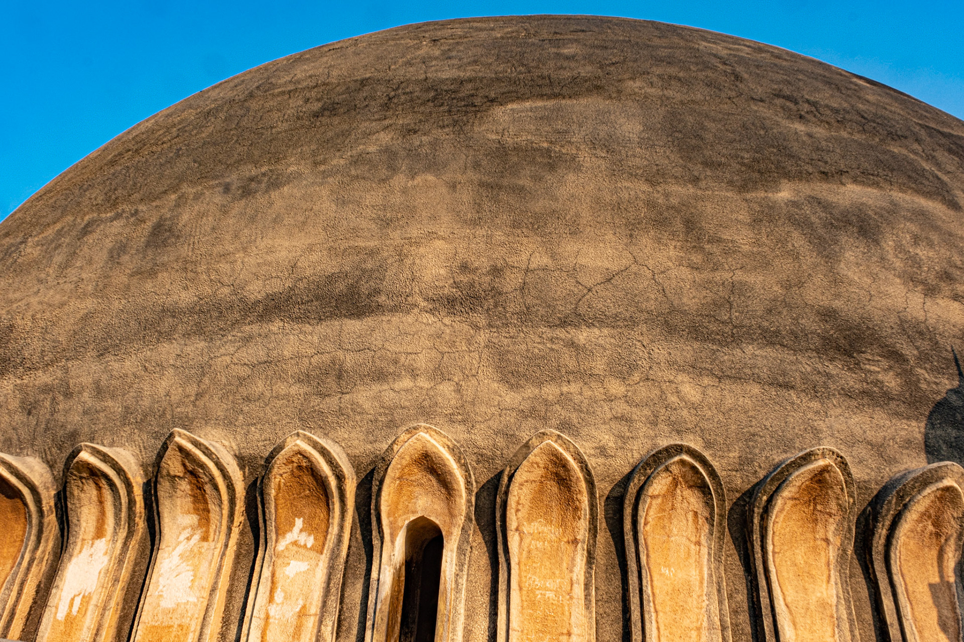 Stepped out the dome