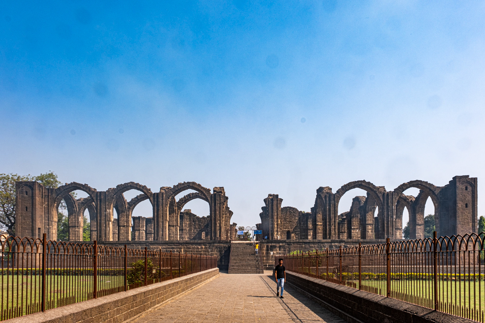 Barah Kaman - Unfinished Mausoleum of Ali Adil Shah II (1656-72)