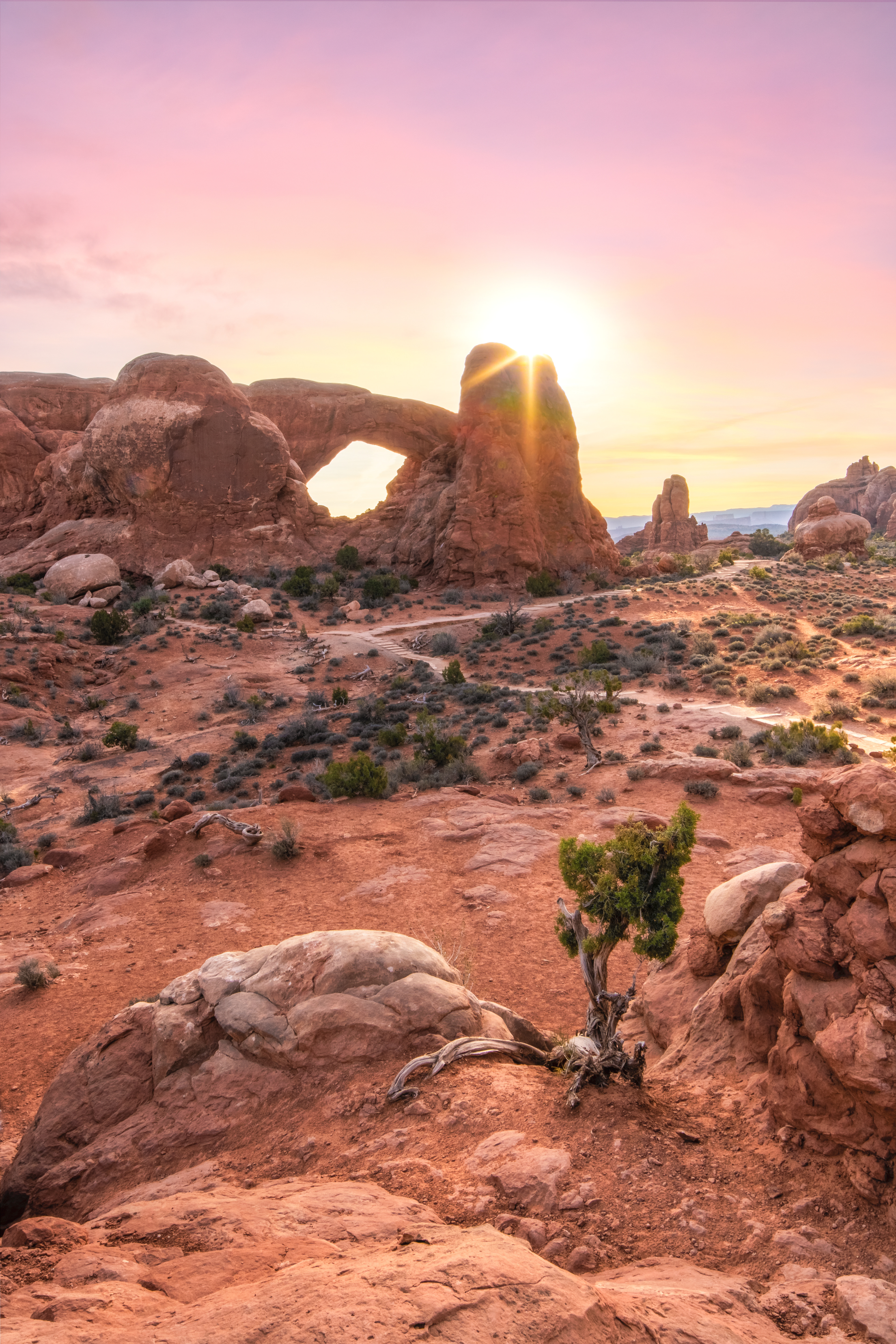 Windows Arches Sunrise