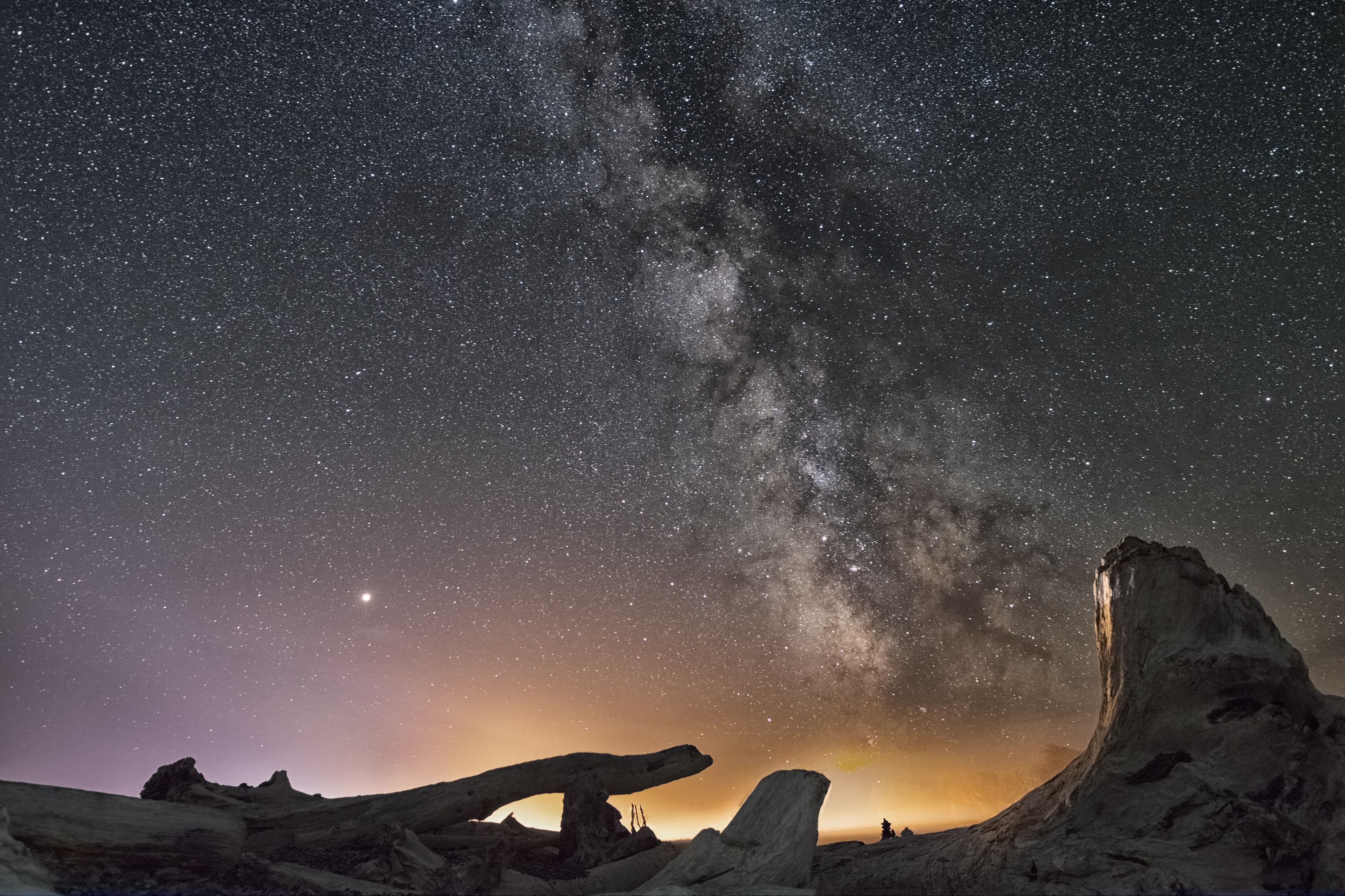 Milky Way Over Rialto Beach  - Olympic National Park