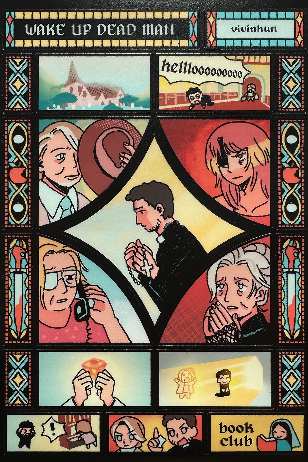 wake up dead man sticker