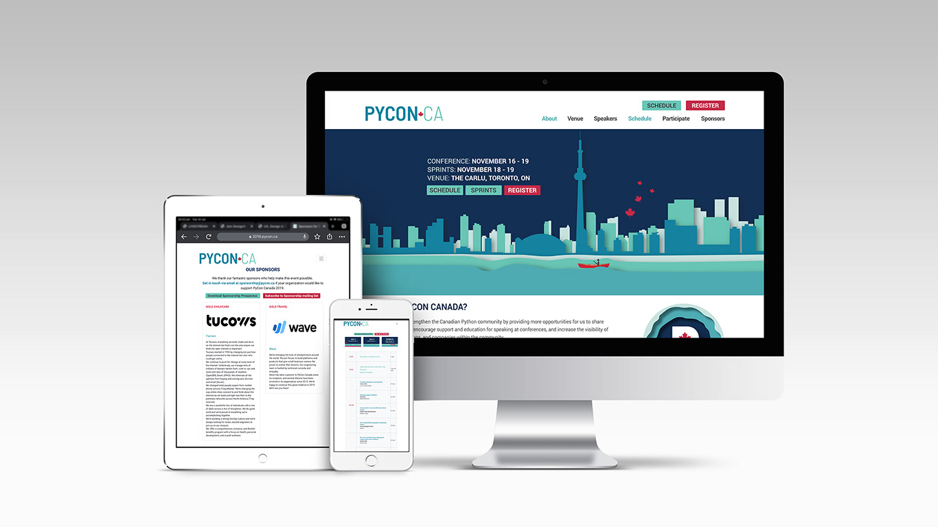 Pycon Canada 2019 website design