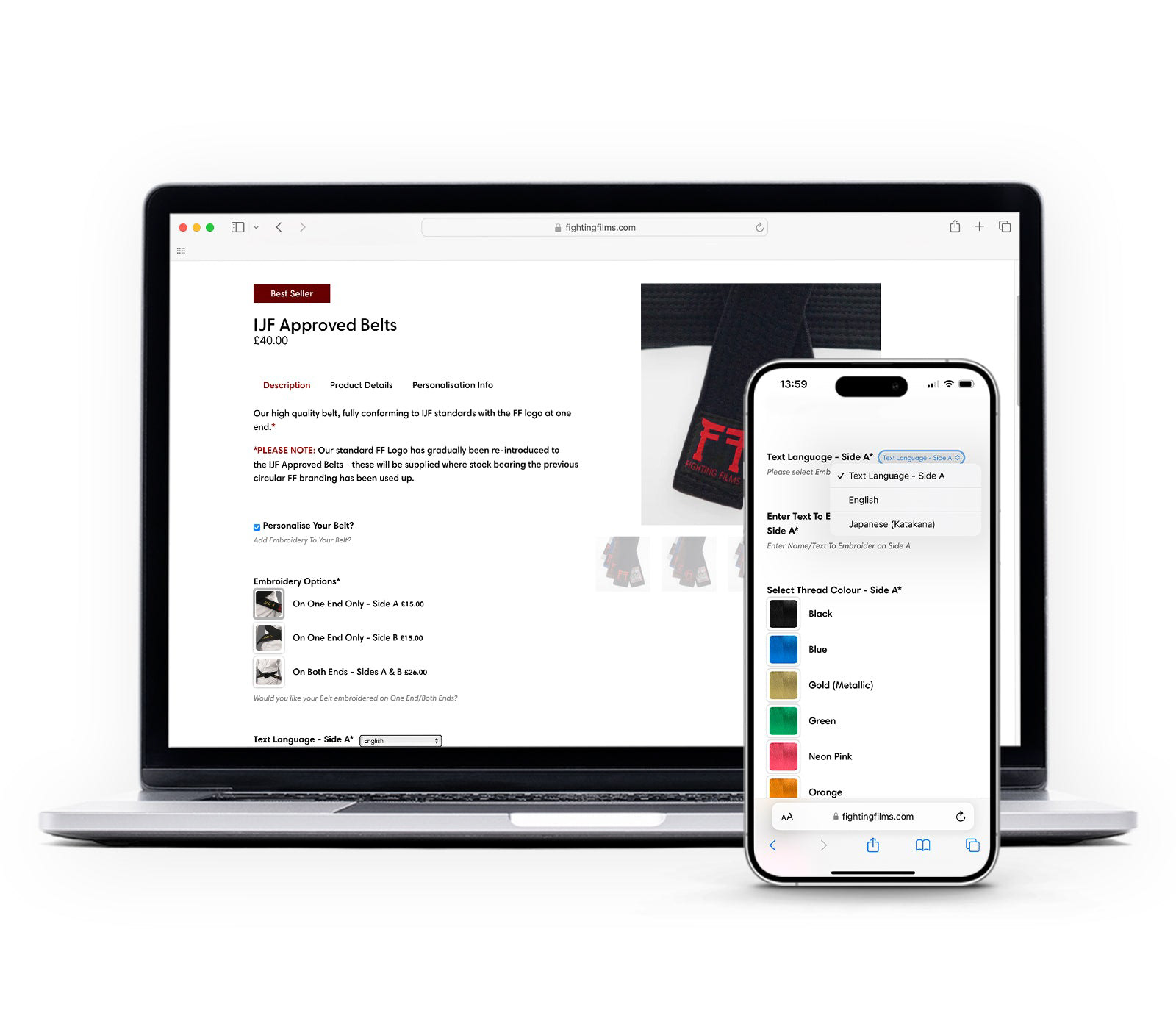 Fighting Films | Personalisation Options