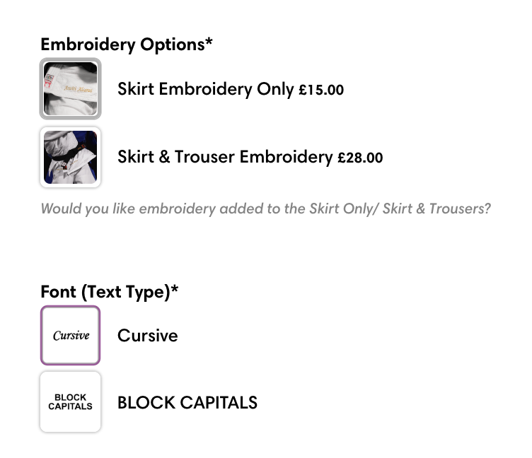 Fighting Films | Personalisation Options