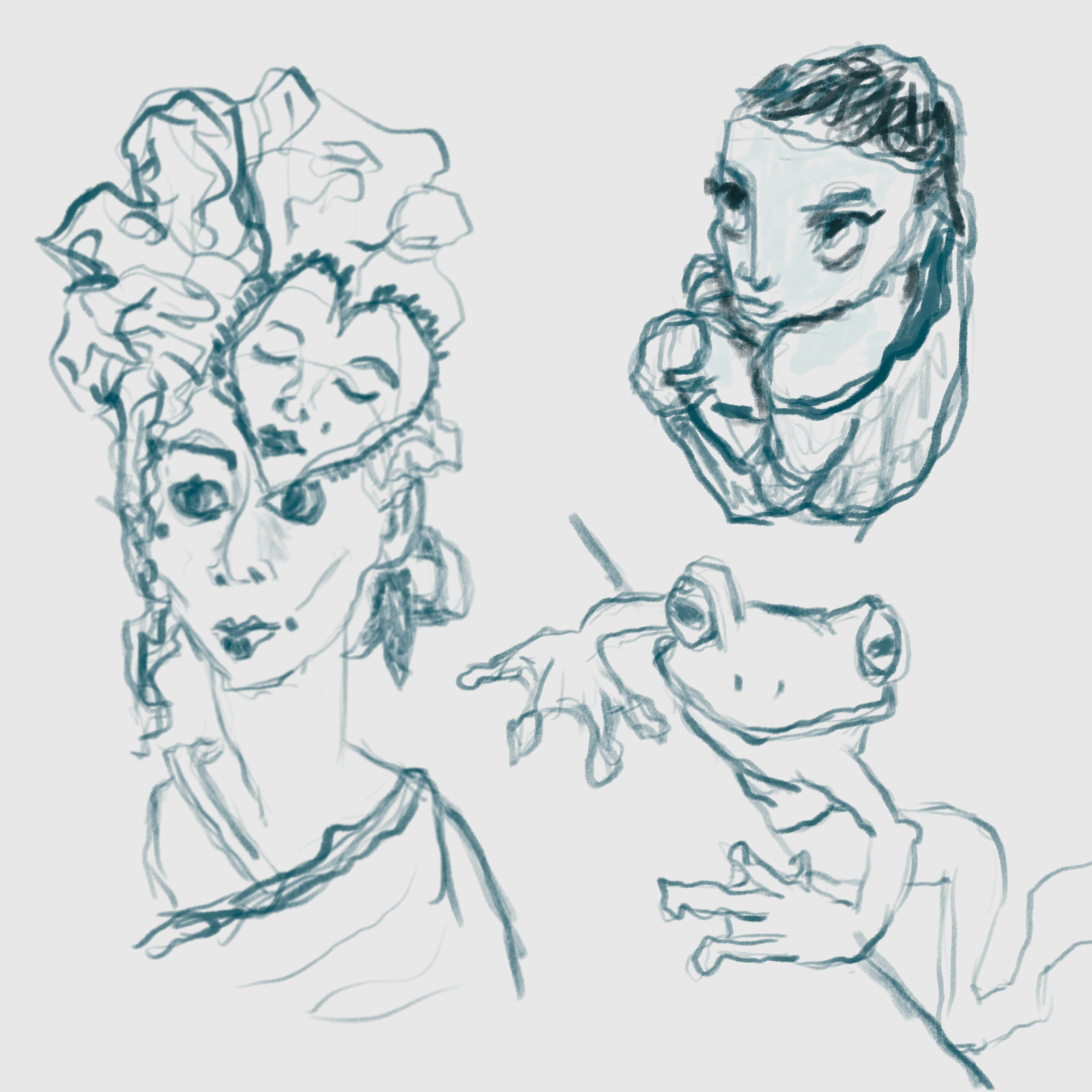 left-hand sketch practice
