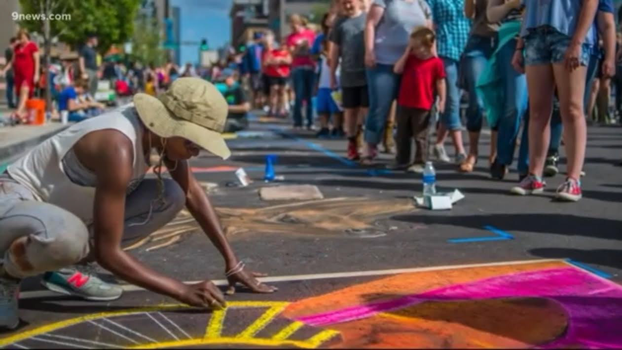 2017 Chalk Art Festival on Larimer Street in Denver, Co.