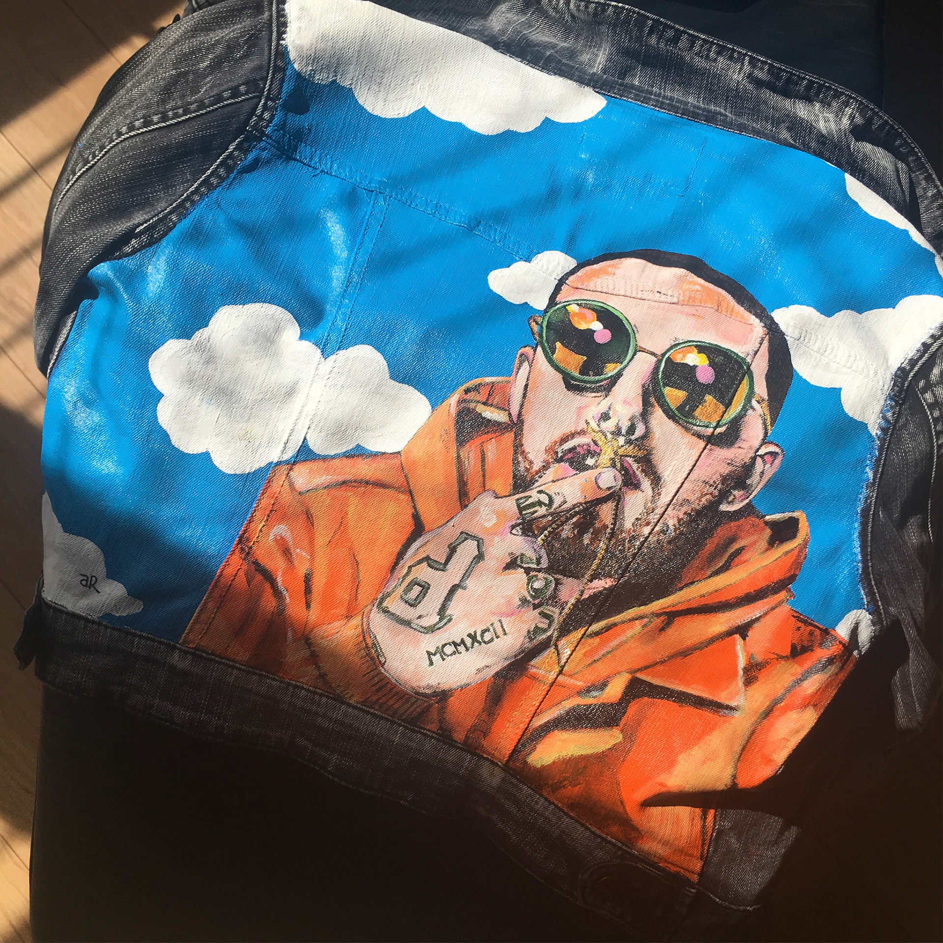 ACRYLIC HAND PAINTED BAG - FACES