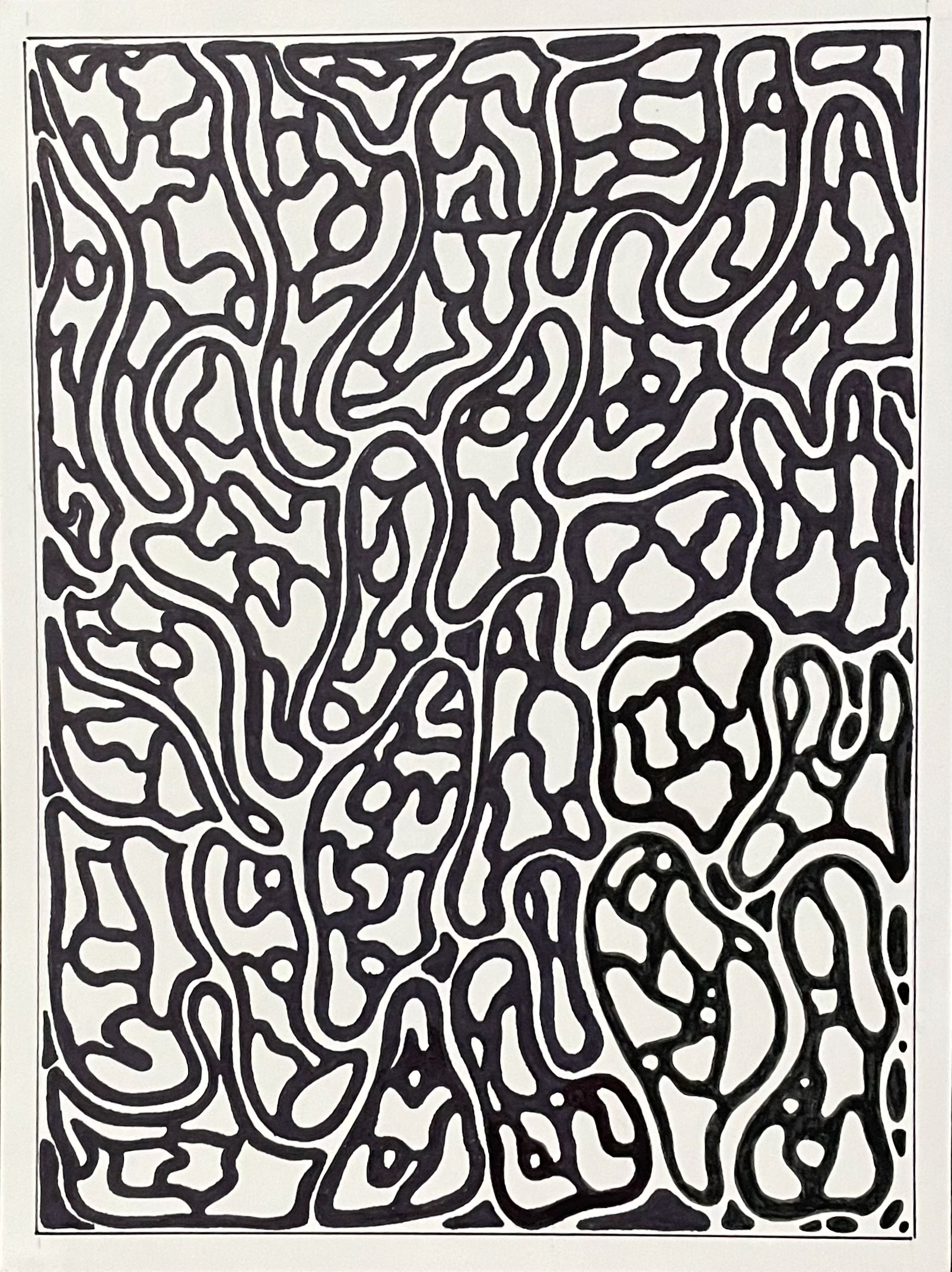 optical illusion created using sharpie marker and small paper