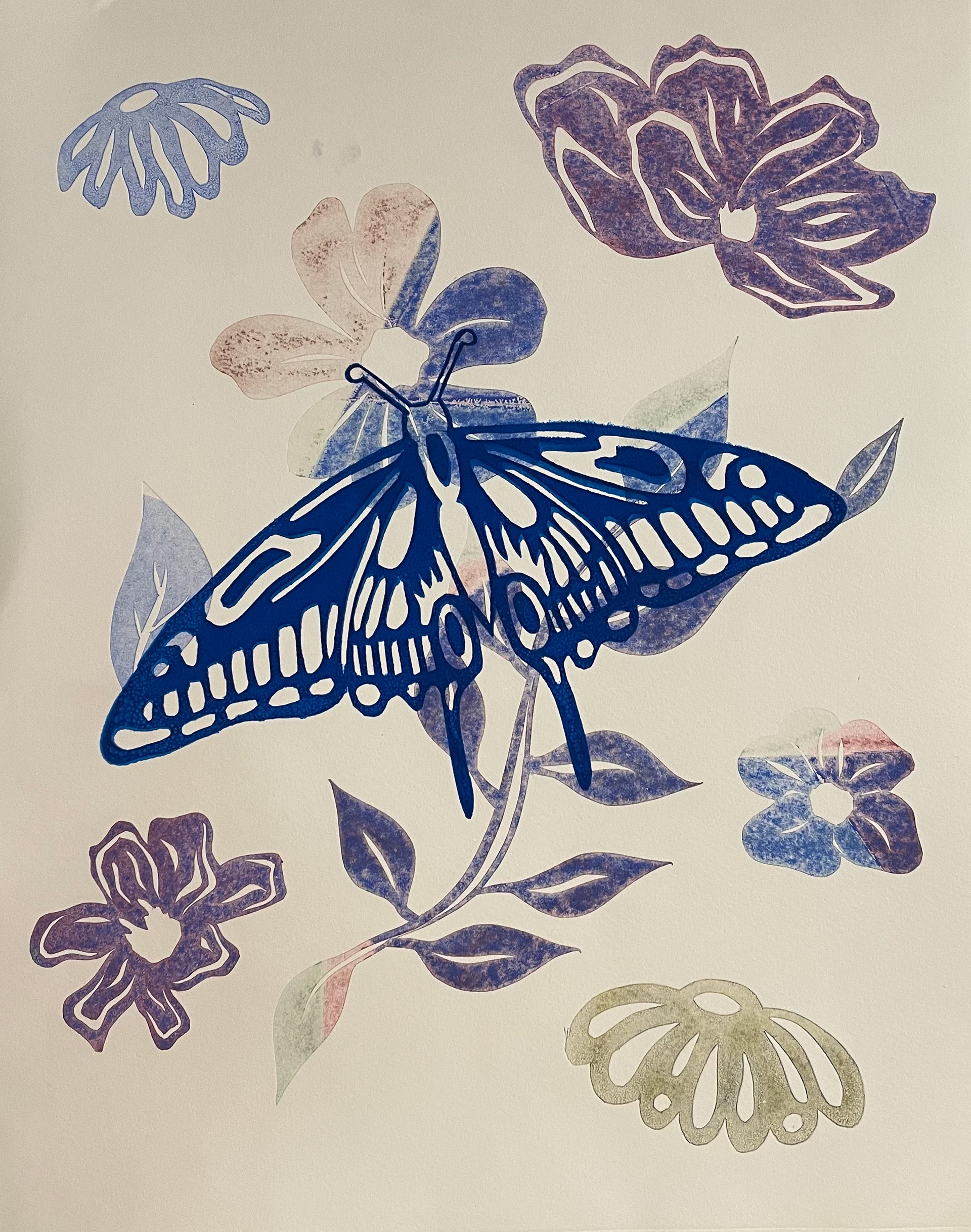 art print created through screen printing process