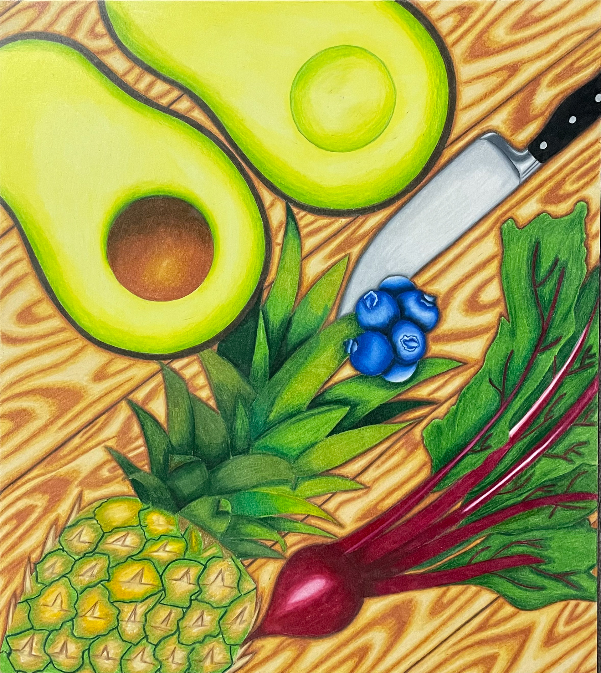 Created using colored pencil on mixed media art board