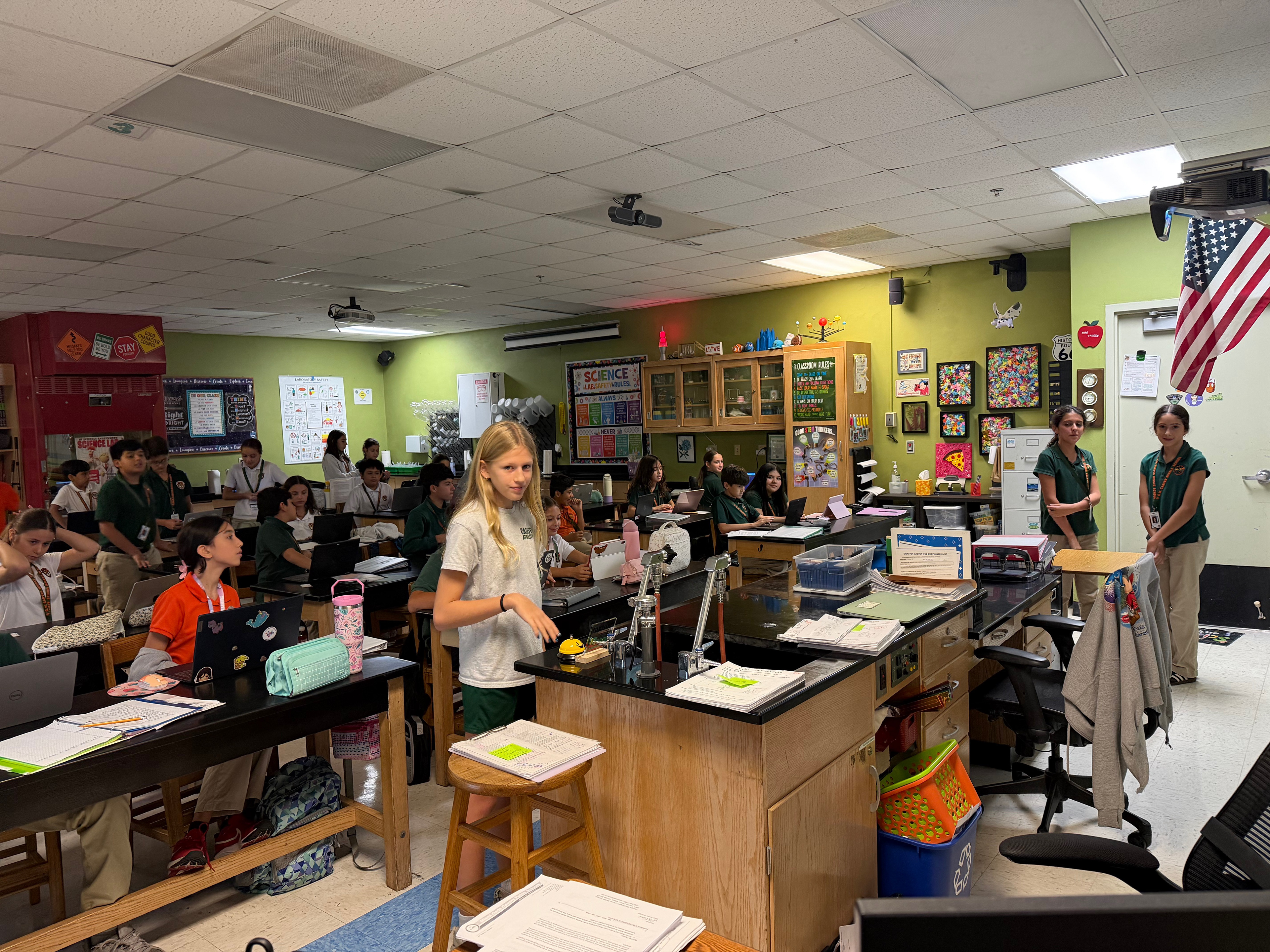 NJHS Students leading a Hurricane Safety Game