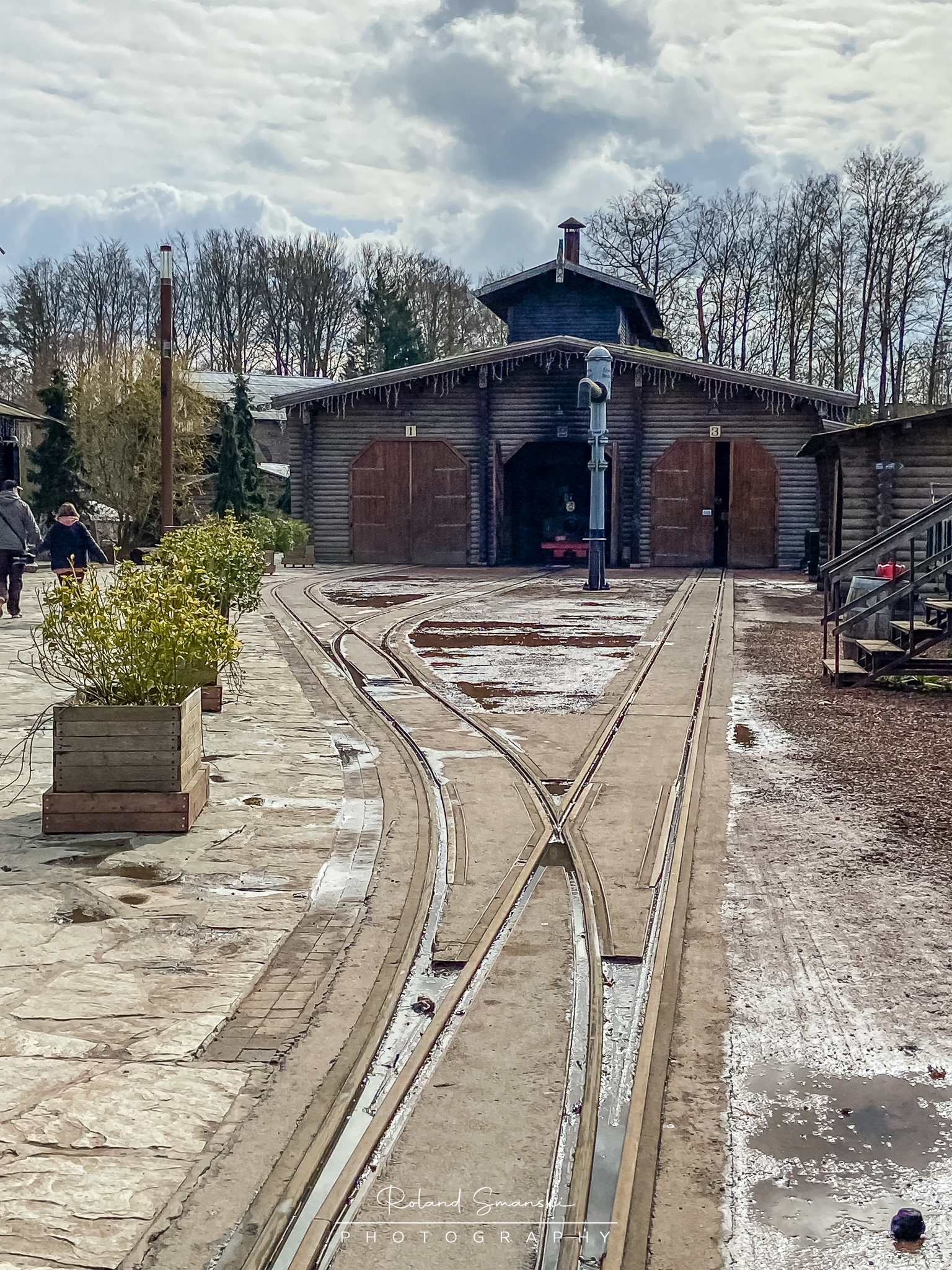 treinenloods, ook van binnen te bekijken, van hieruit vertrok een stoomtrein
