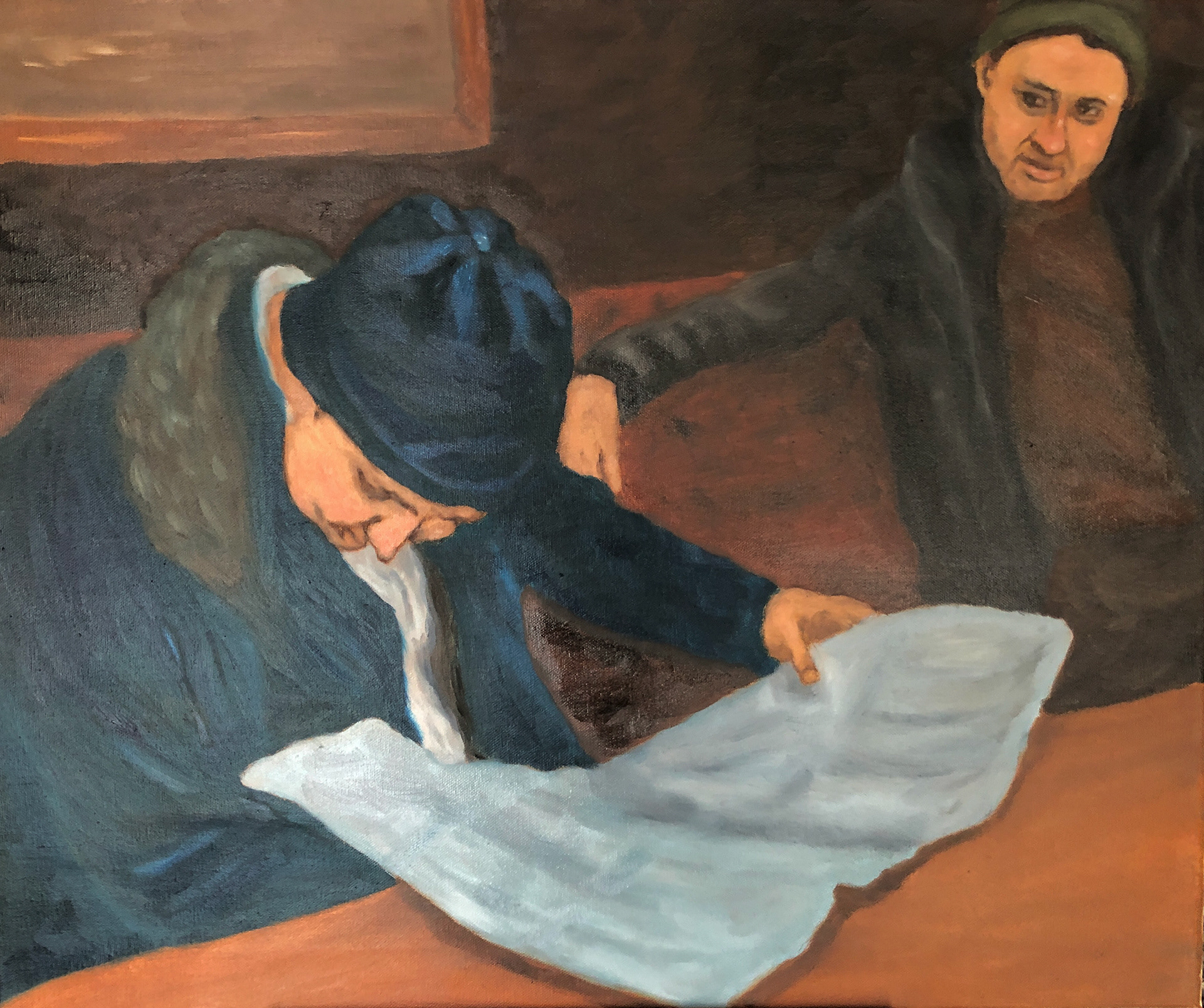 Die Zeitungslektüre (Denis und Aurel), 2022