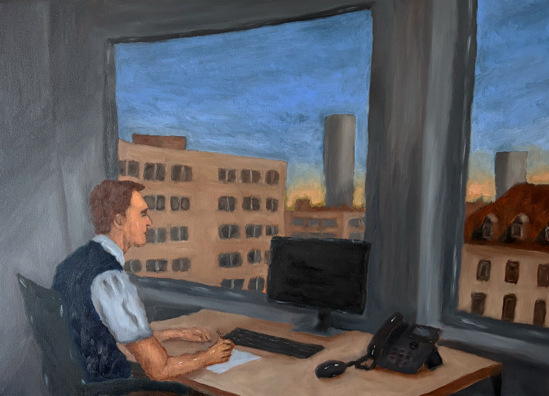 Büro in einer kleinen Stadt, 2026