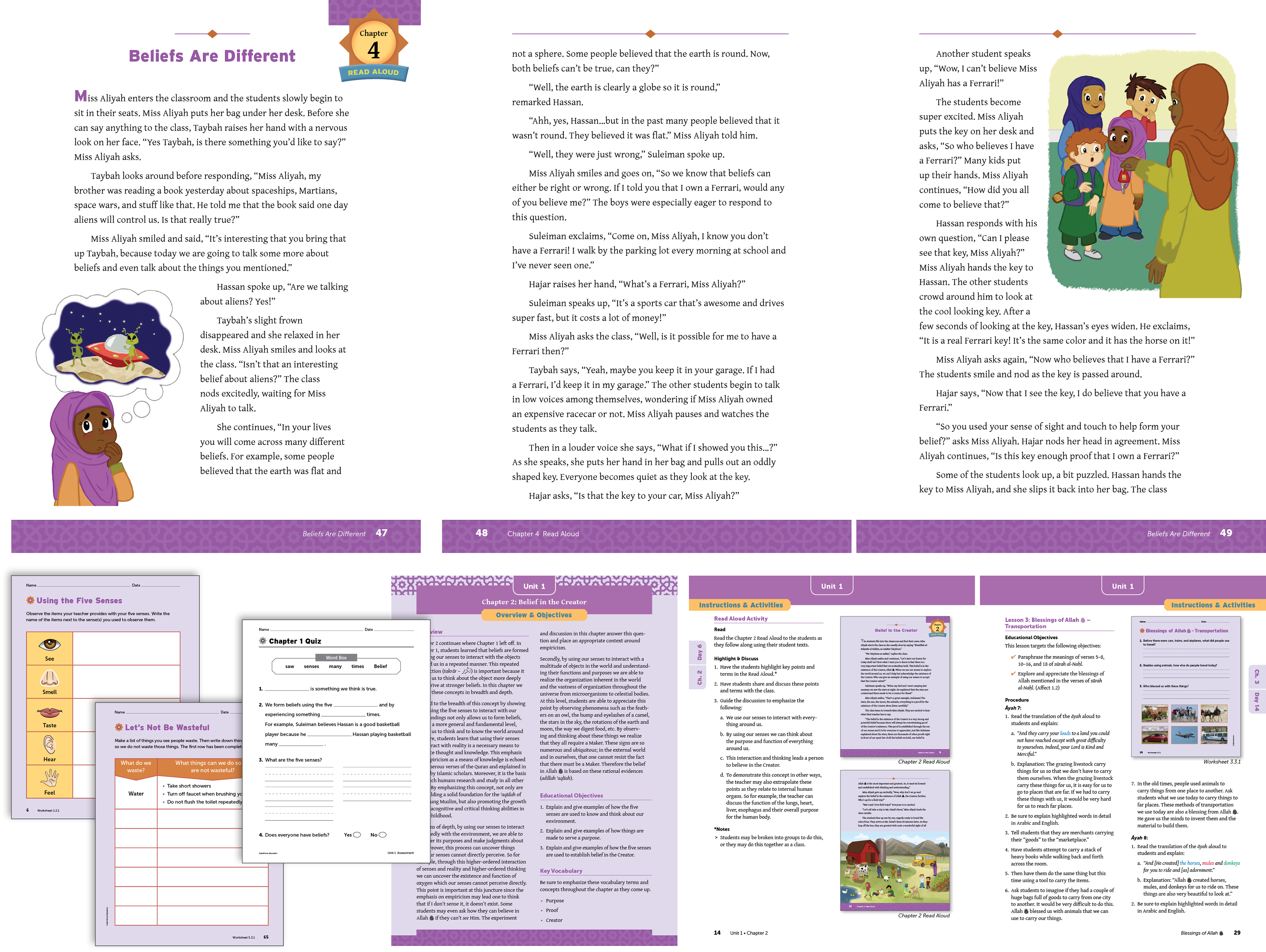 Prototype Pages for Student Book, Workbook, and Teacher's Guide