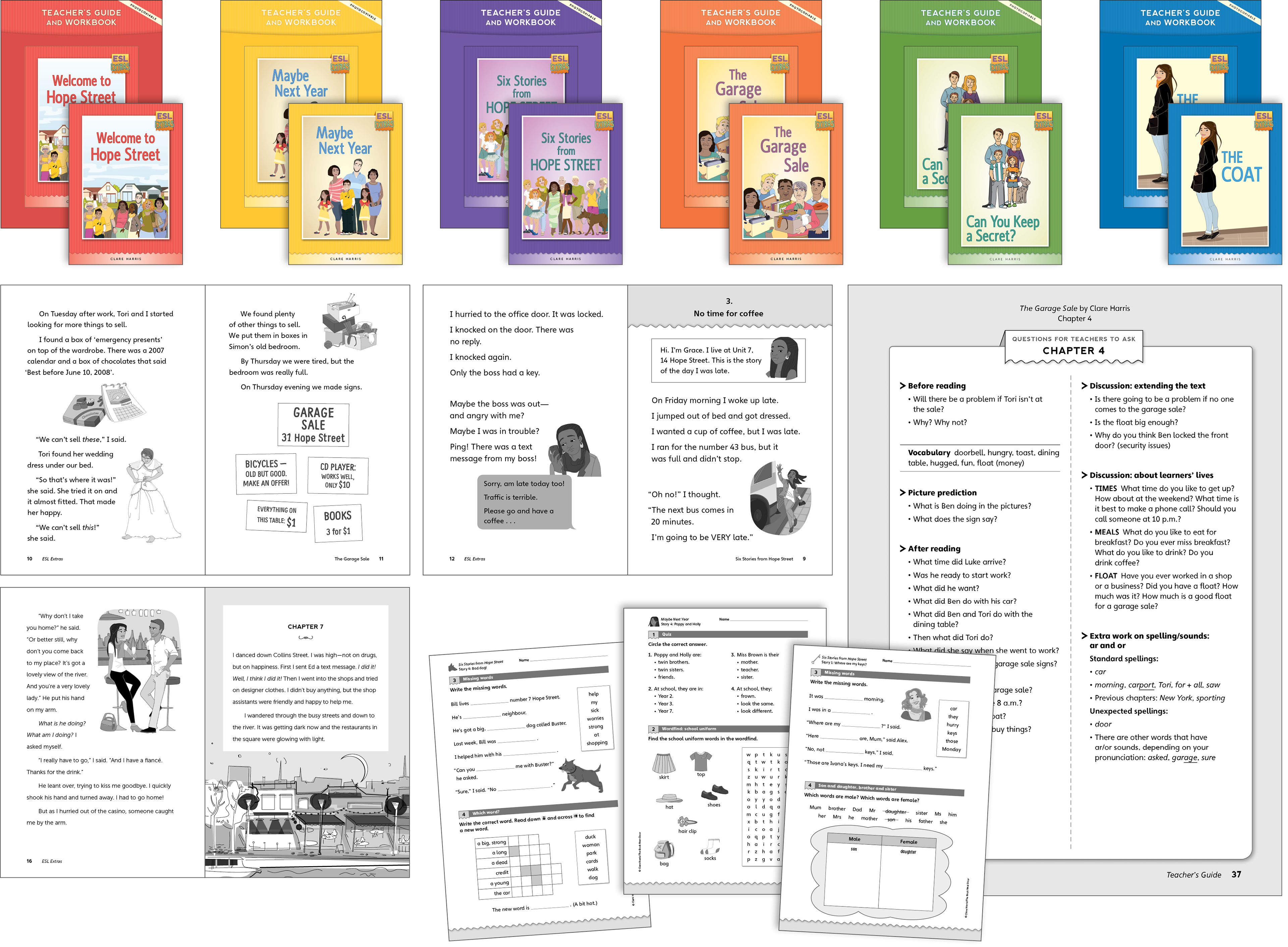 Leveled Readers and Teacher's Guides with Worksheets