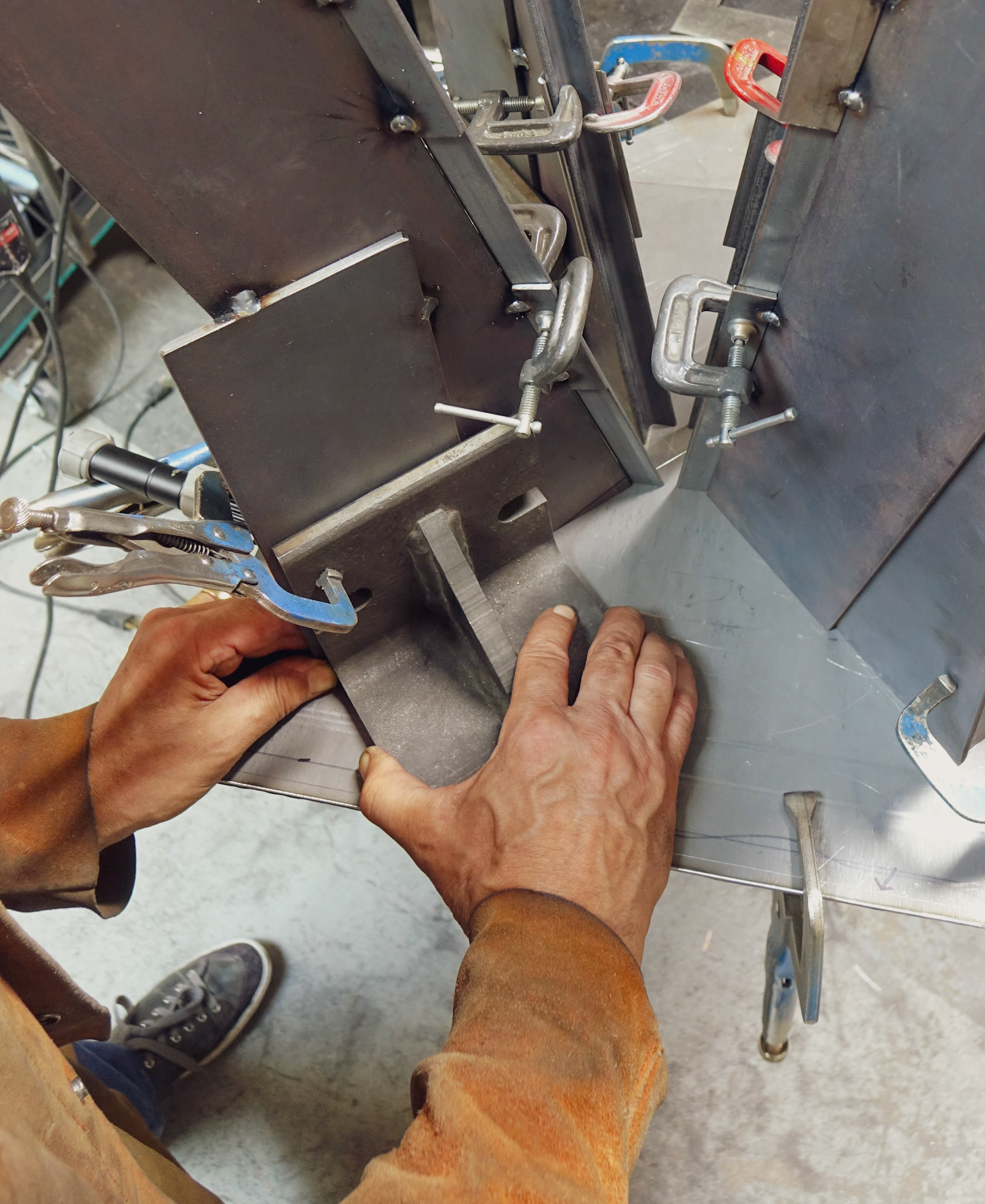 Welding jig fabrication.