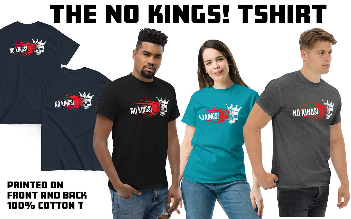 No Kings! Protest T shirts starting at $16
