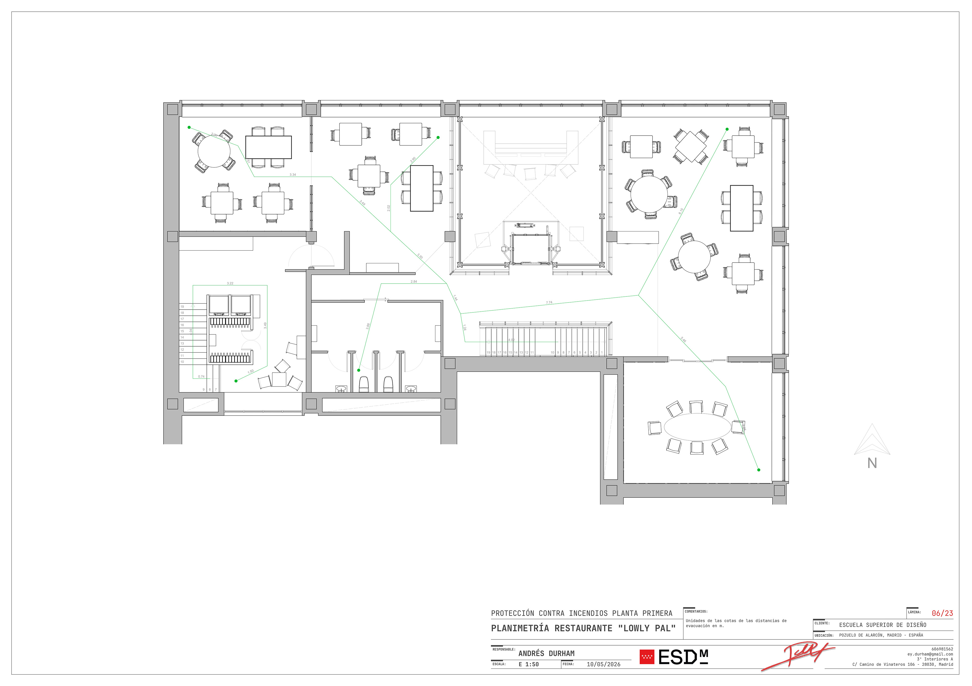 First floor fire evacuation layout