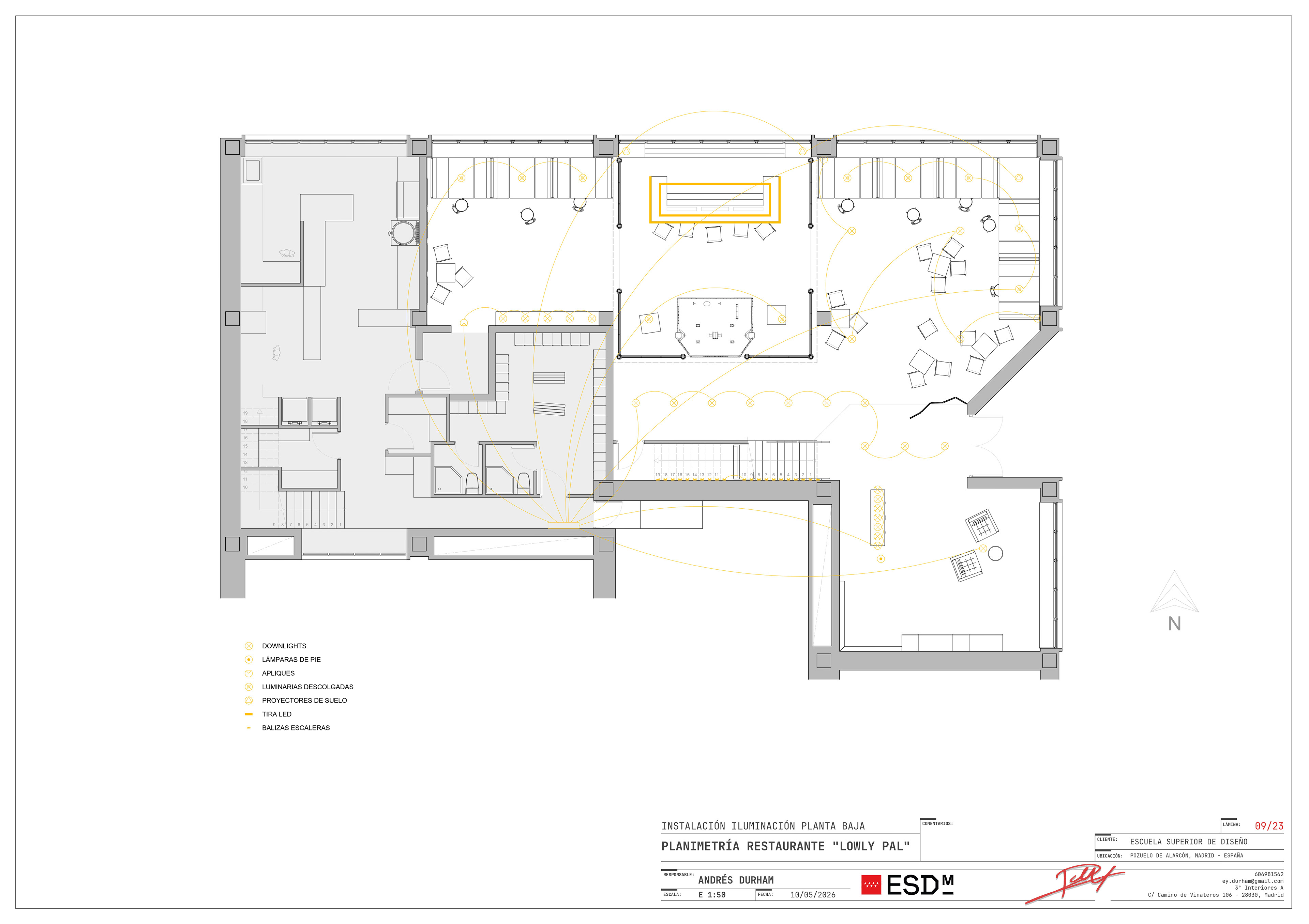Ground floor lighting layout