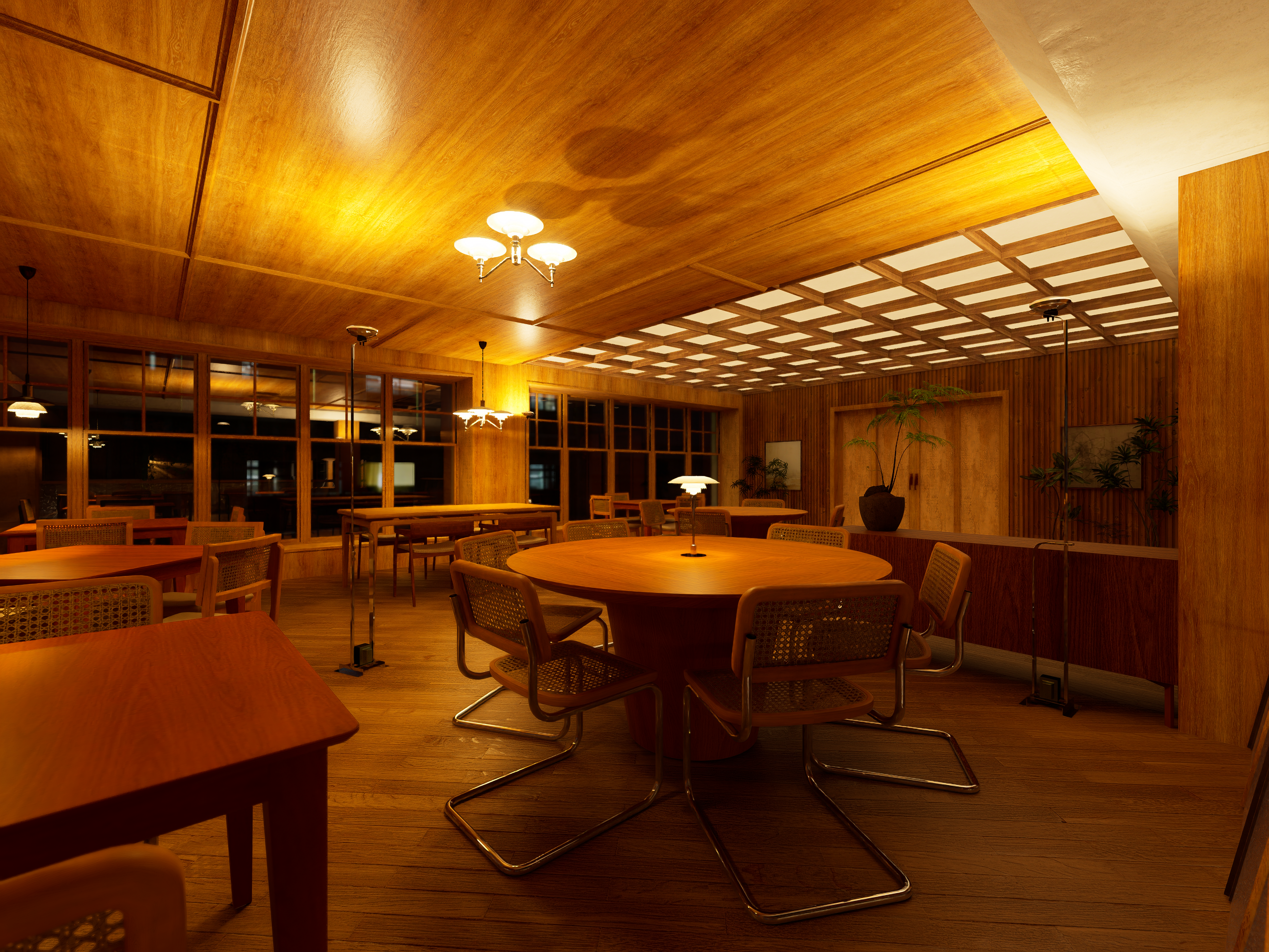 Restaurant dining space 1 (night)