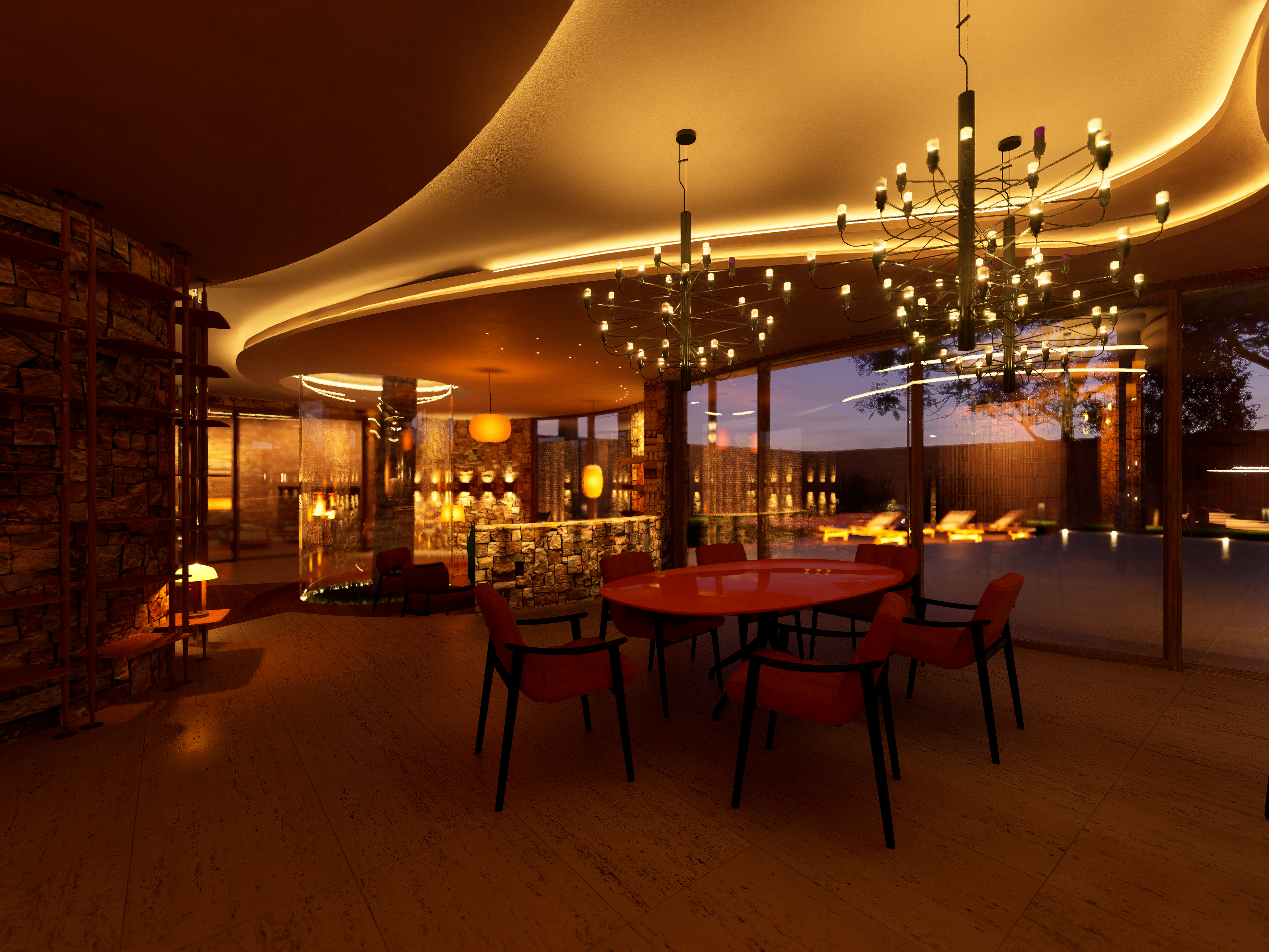 Dining room (night)