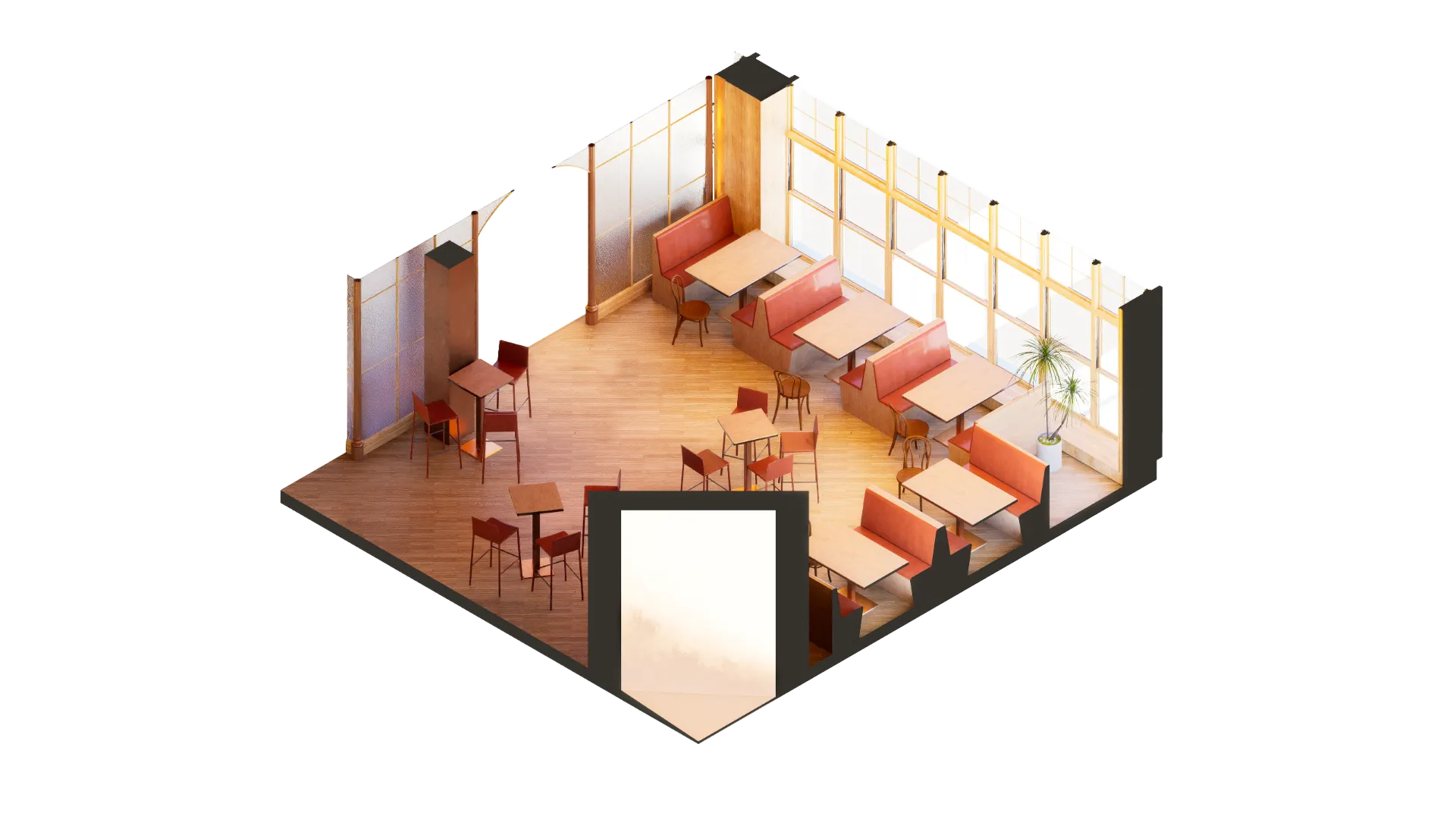 Cocktail bar dining space 1