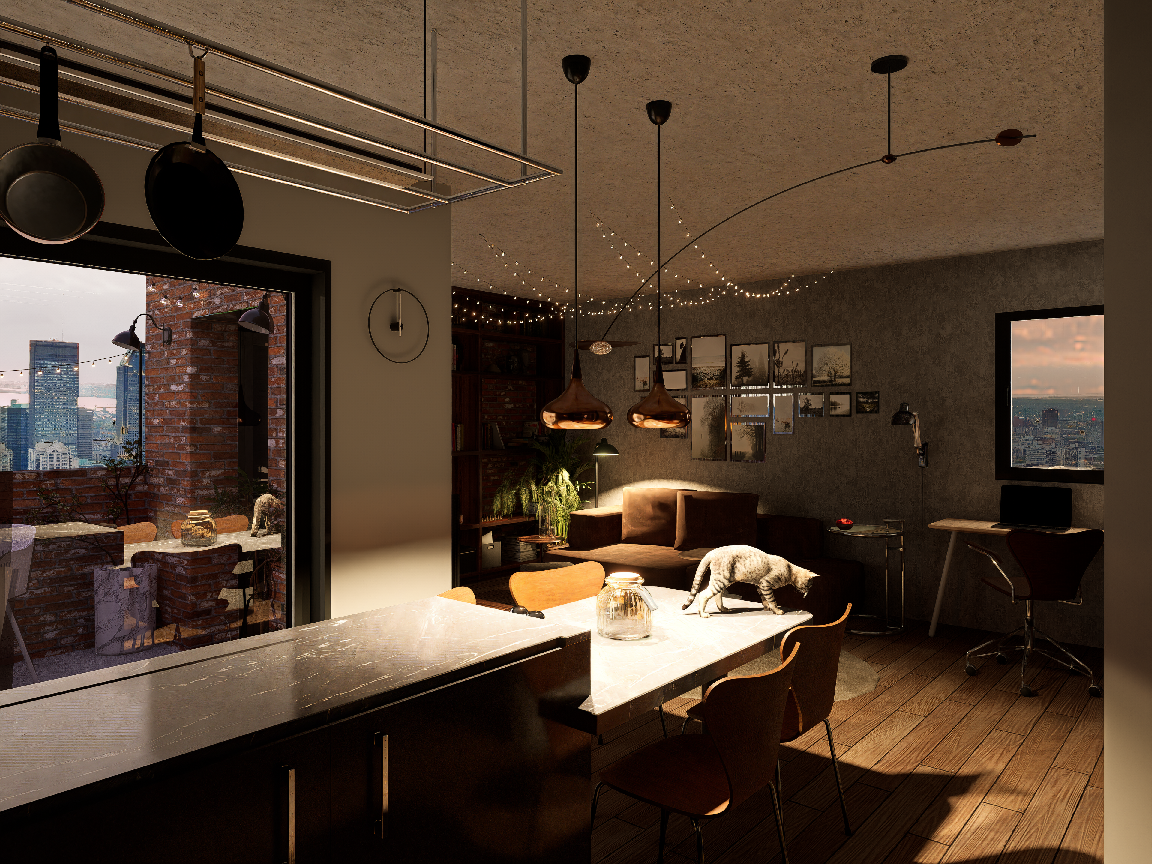 Dining space (evening)