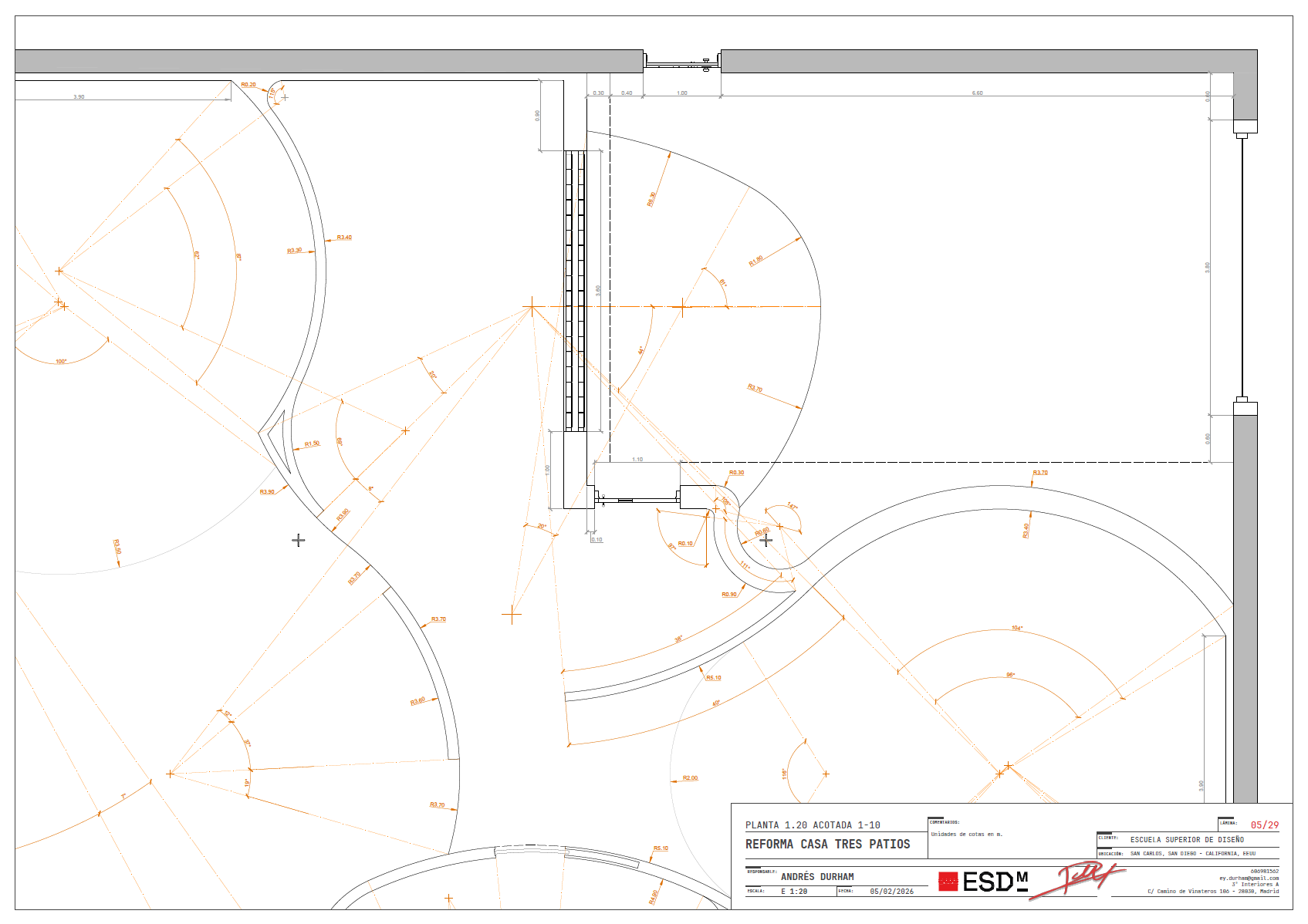 Dimensioned floor plan 1-10