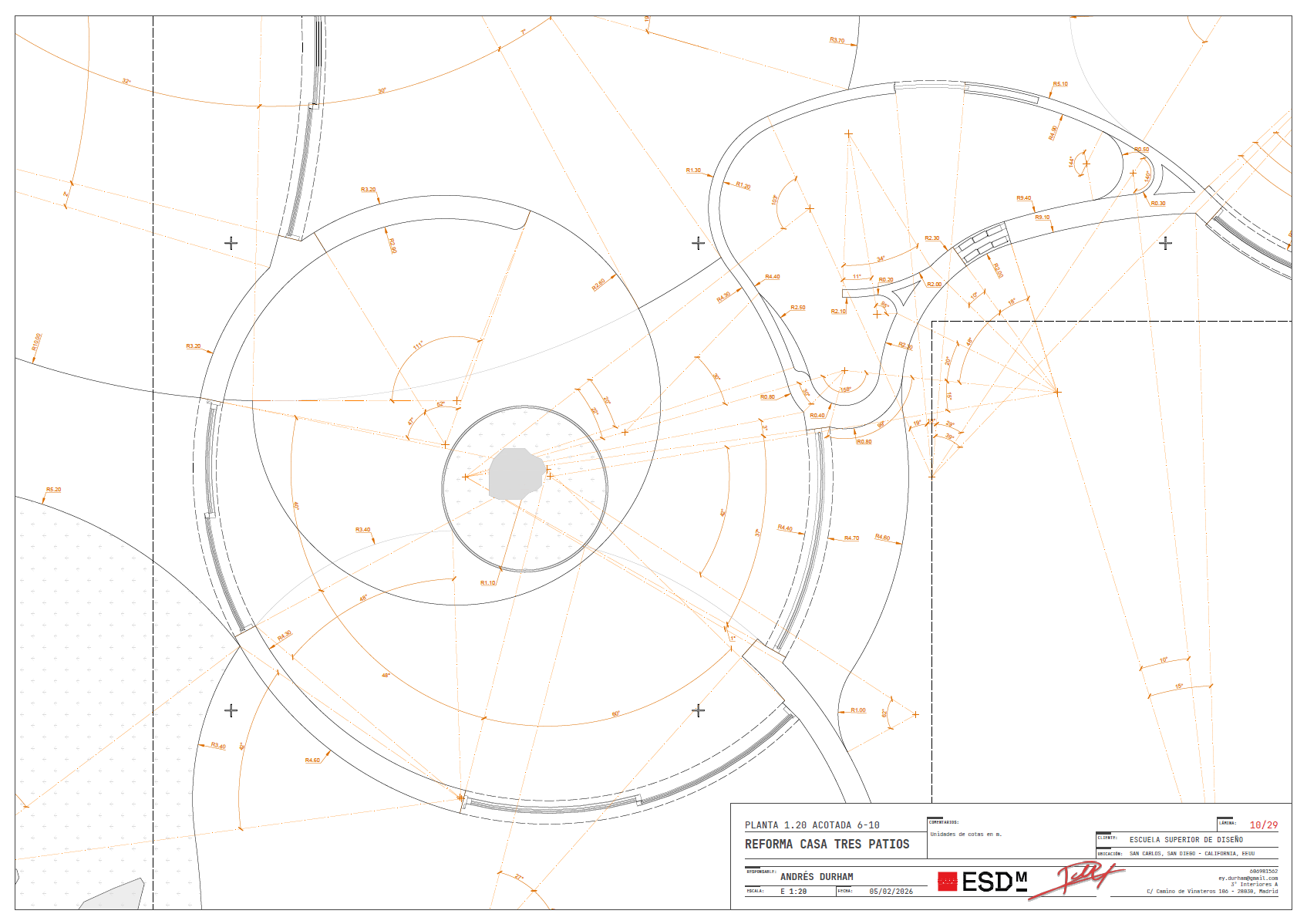 Dimensioned floor plan 6-10