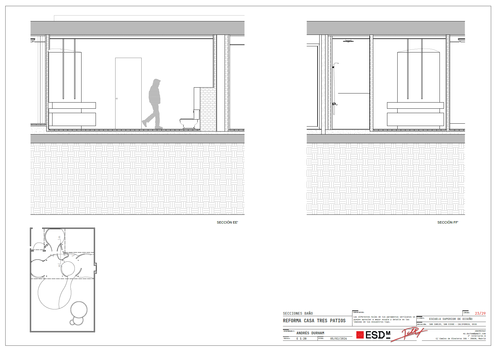 Bathroom sections