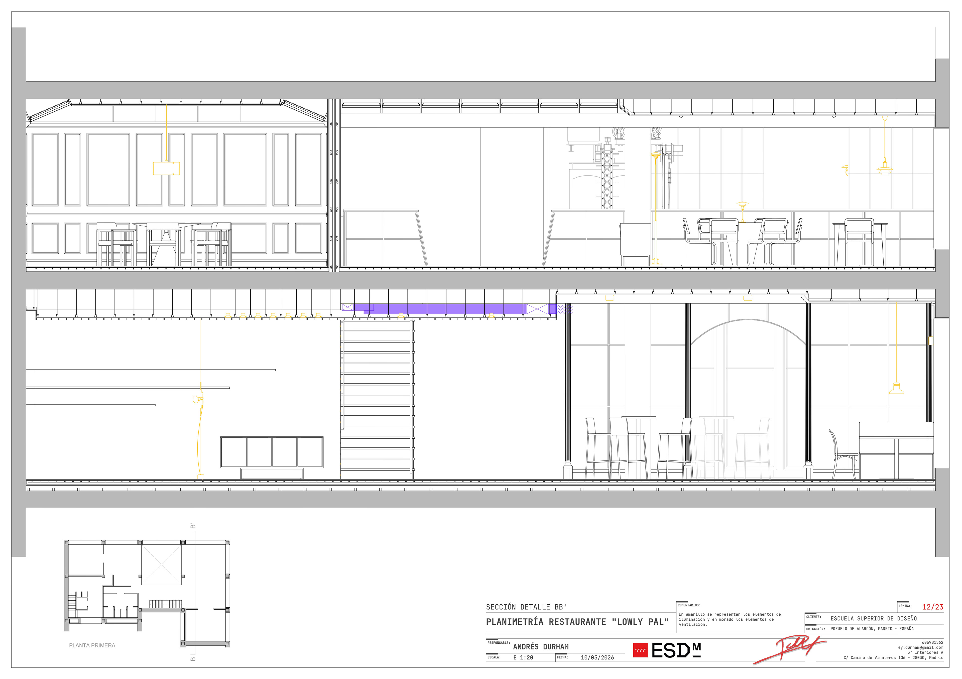 Detailed section BB'