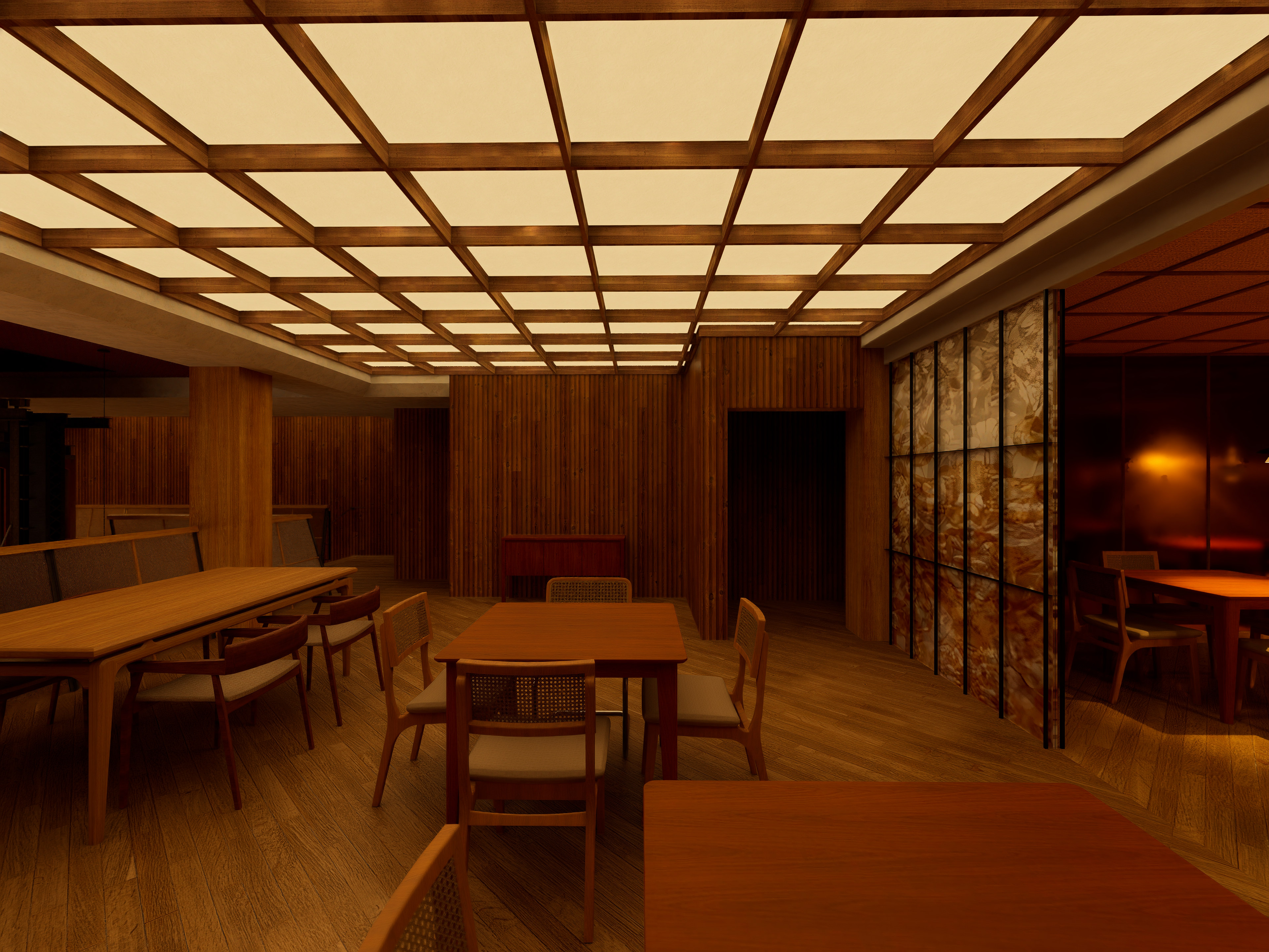 Restaurant dining space 2 (night)