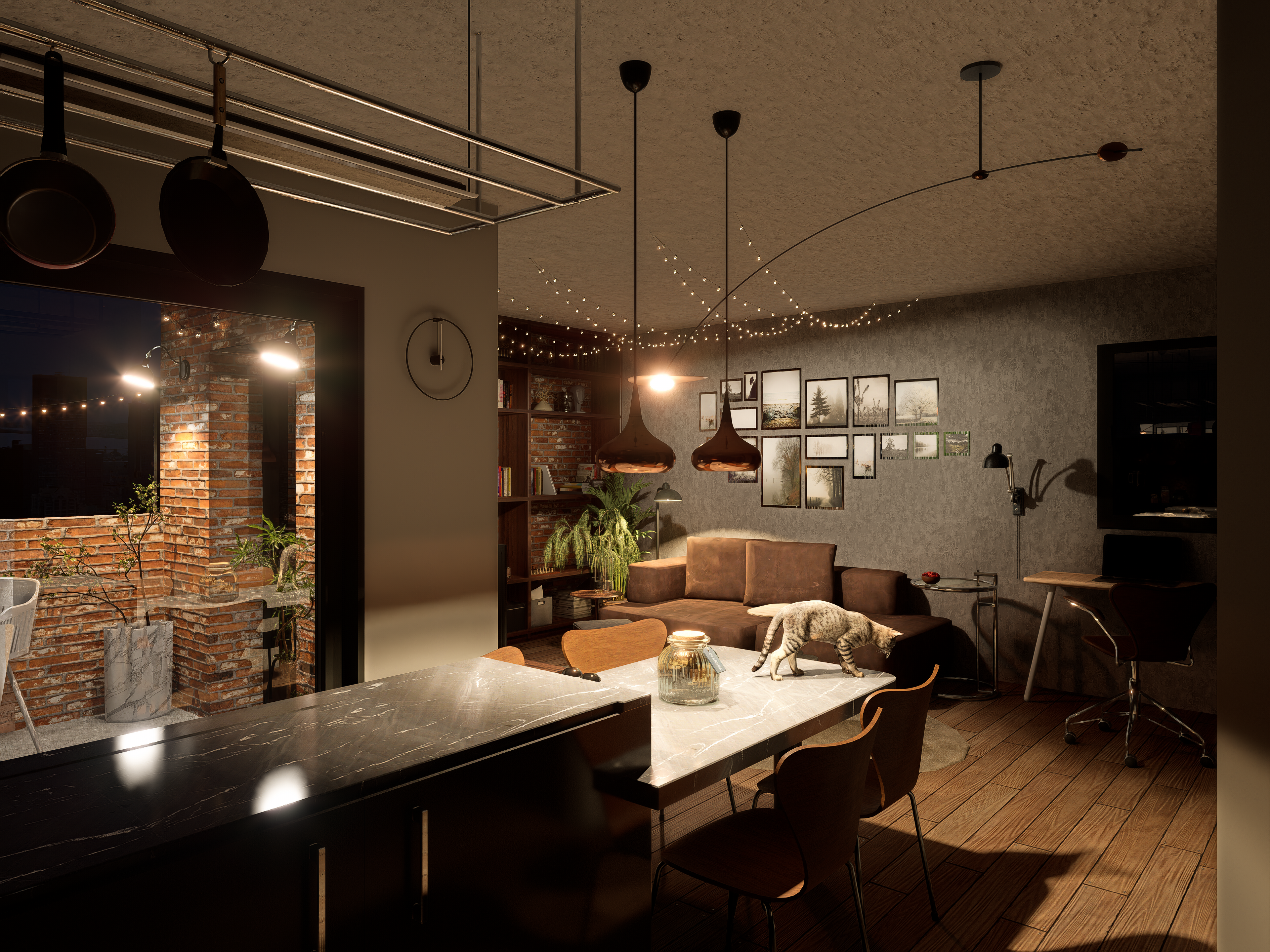 Dining space (night)