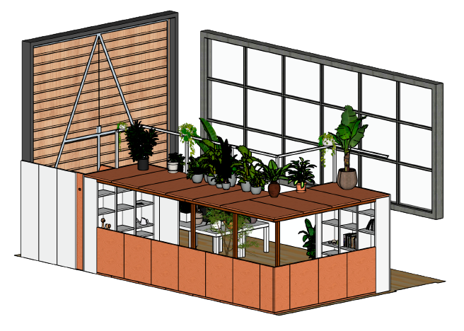 Isometric back view
