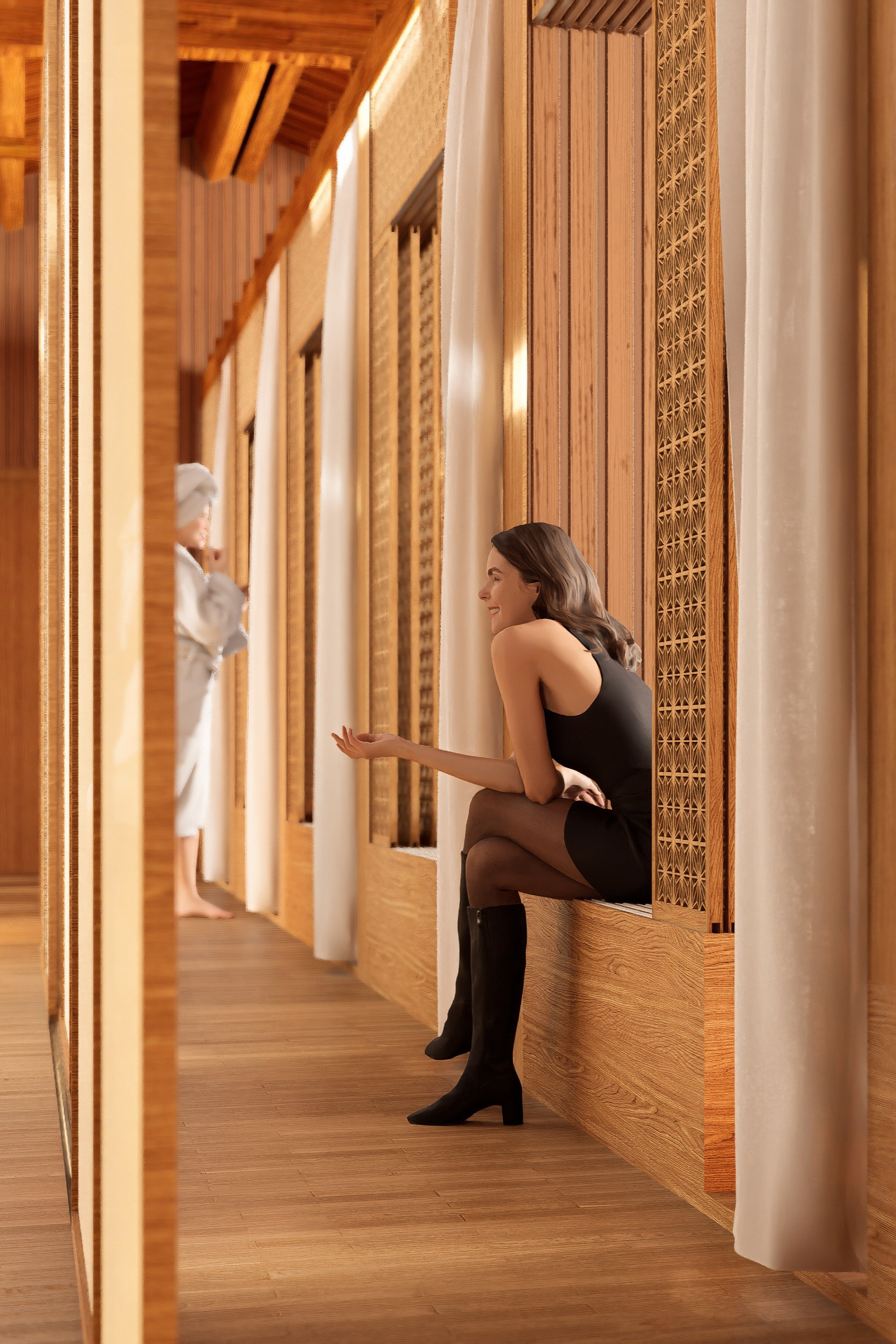 Guest rooms hall