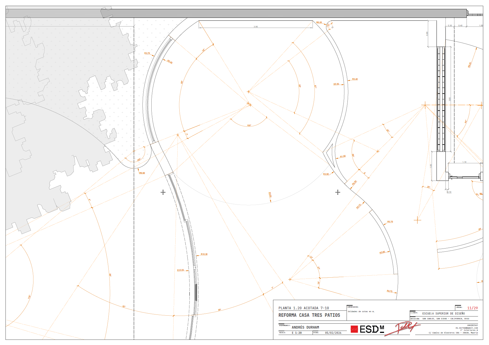 Dimensioned floor plan 7-10
