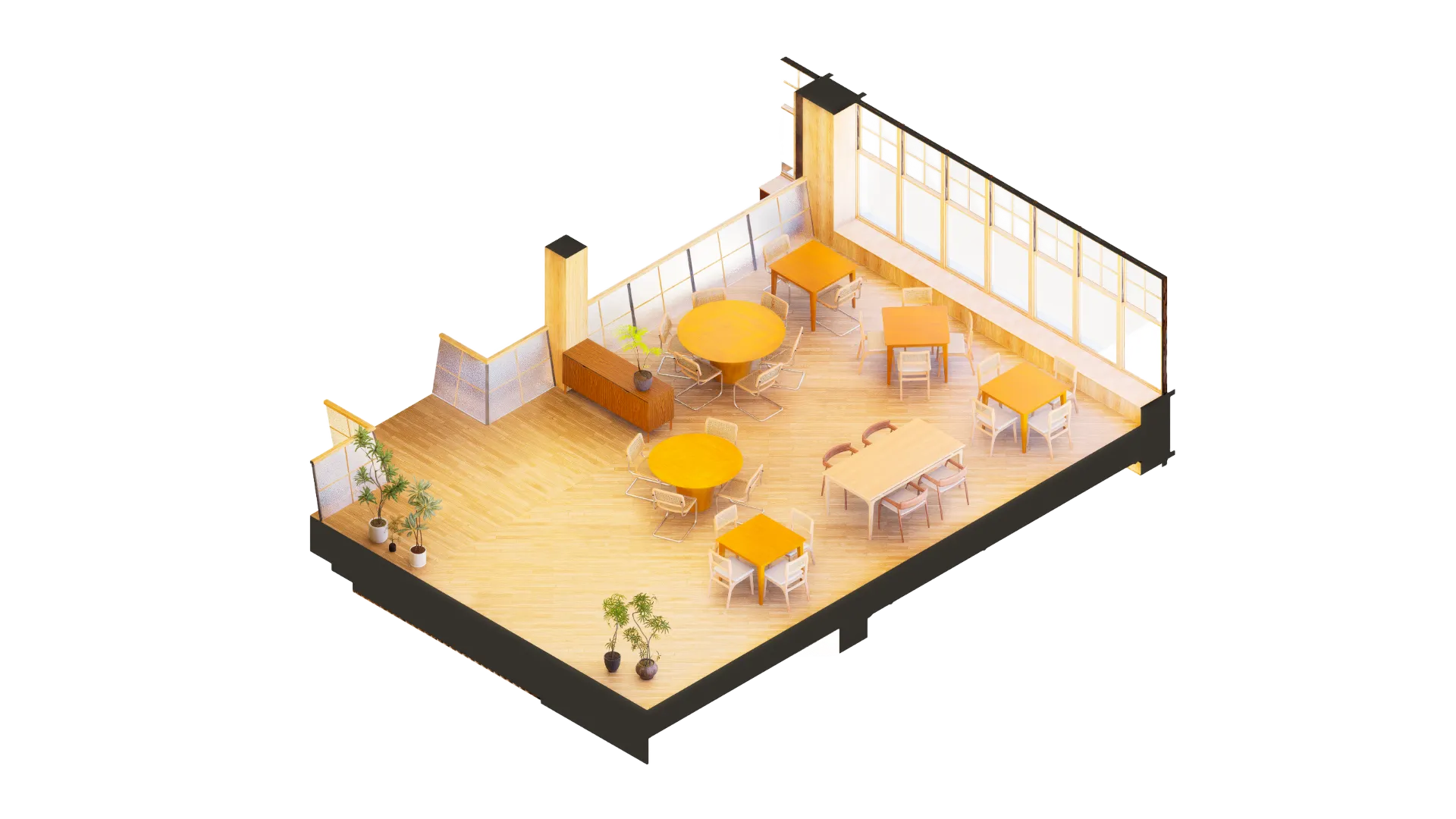 Restaurant dining space 1