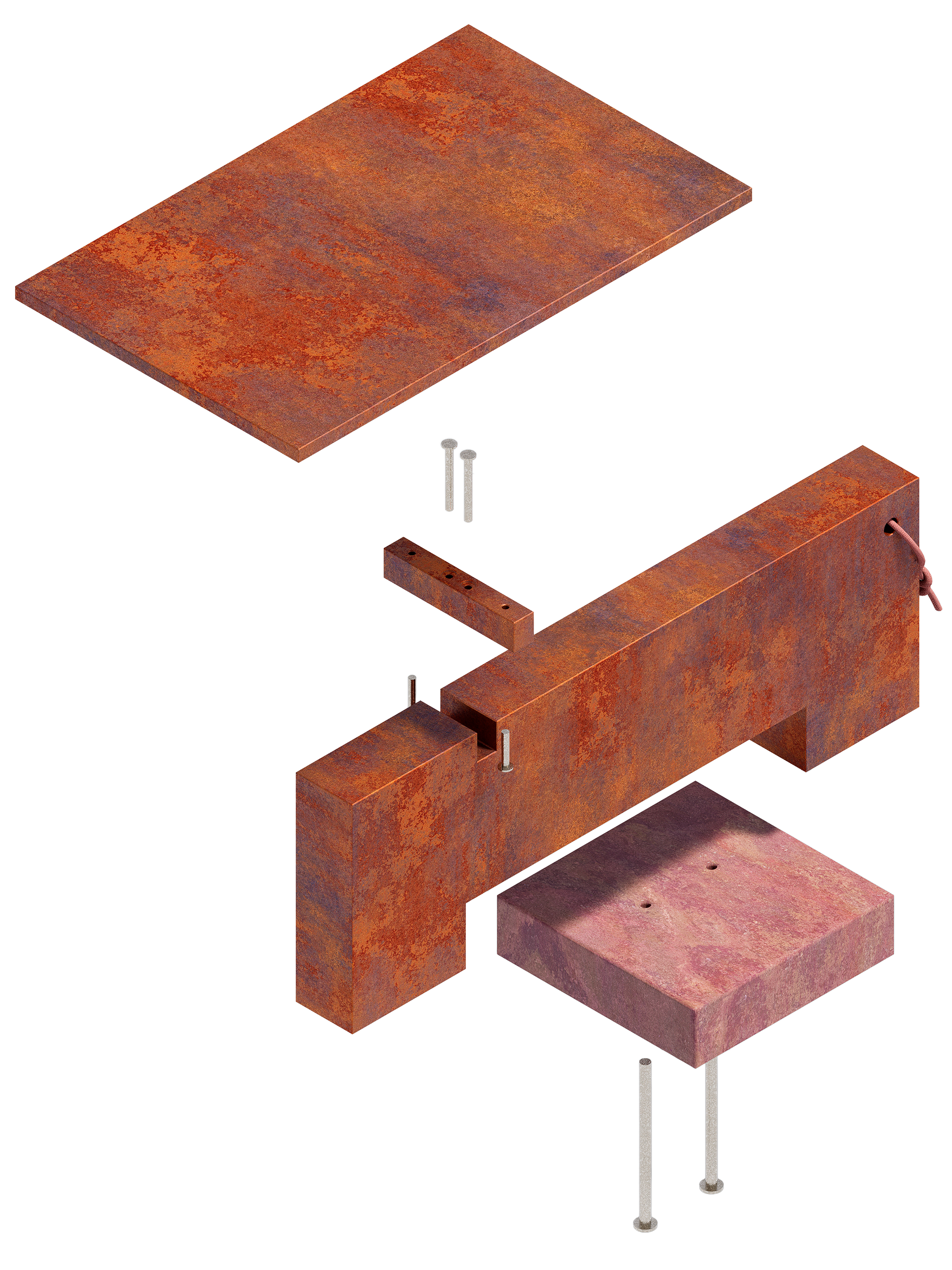 Exploded isometric view