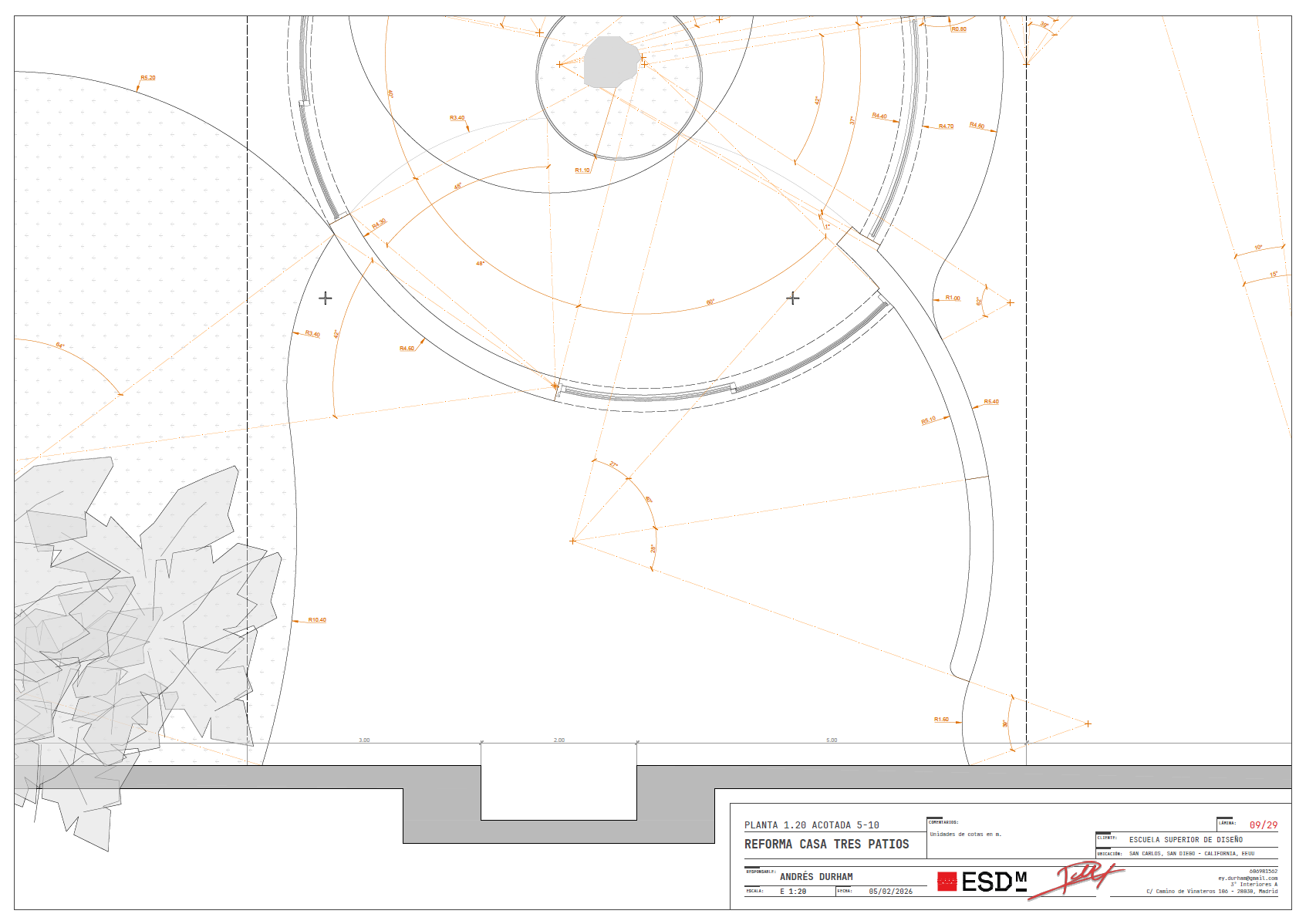 Dimensioned floor plan 5-10