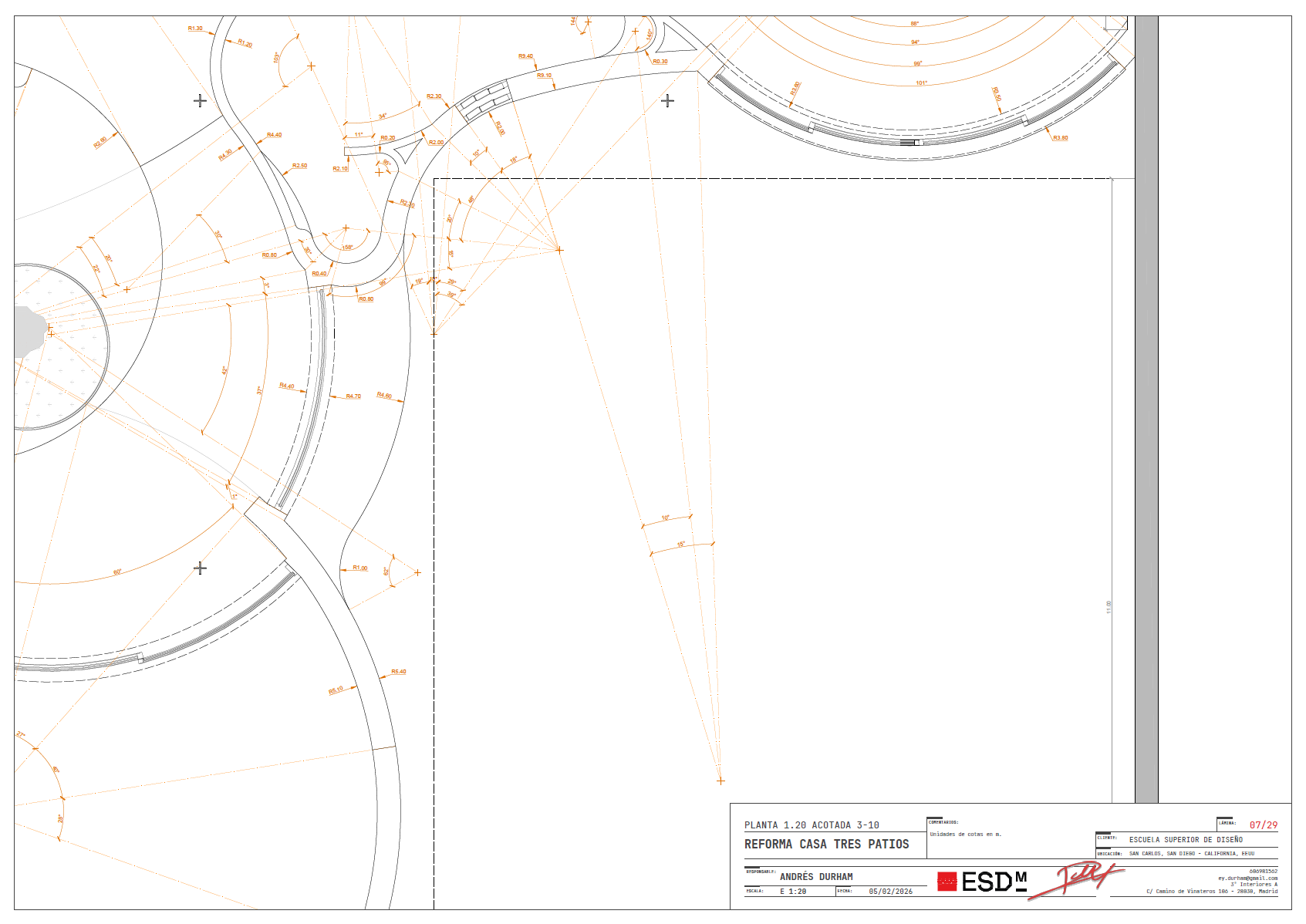 Dimensioned floor plan 3-10