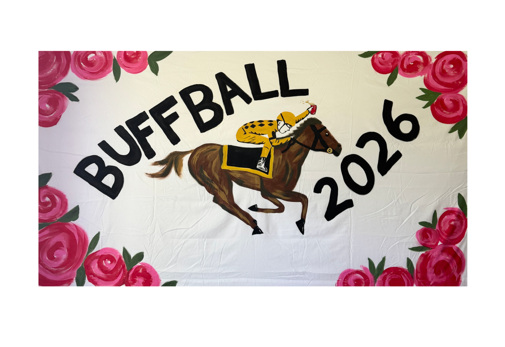 Buff Ball banner painting