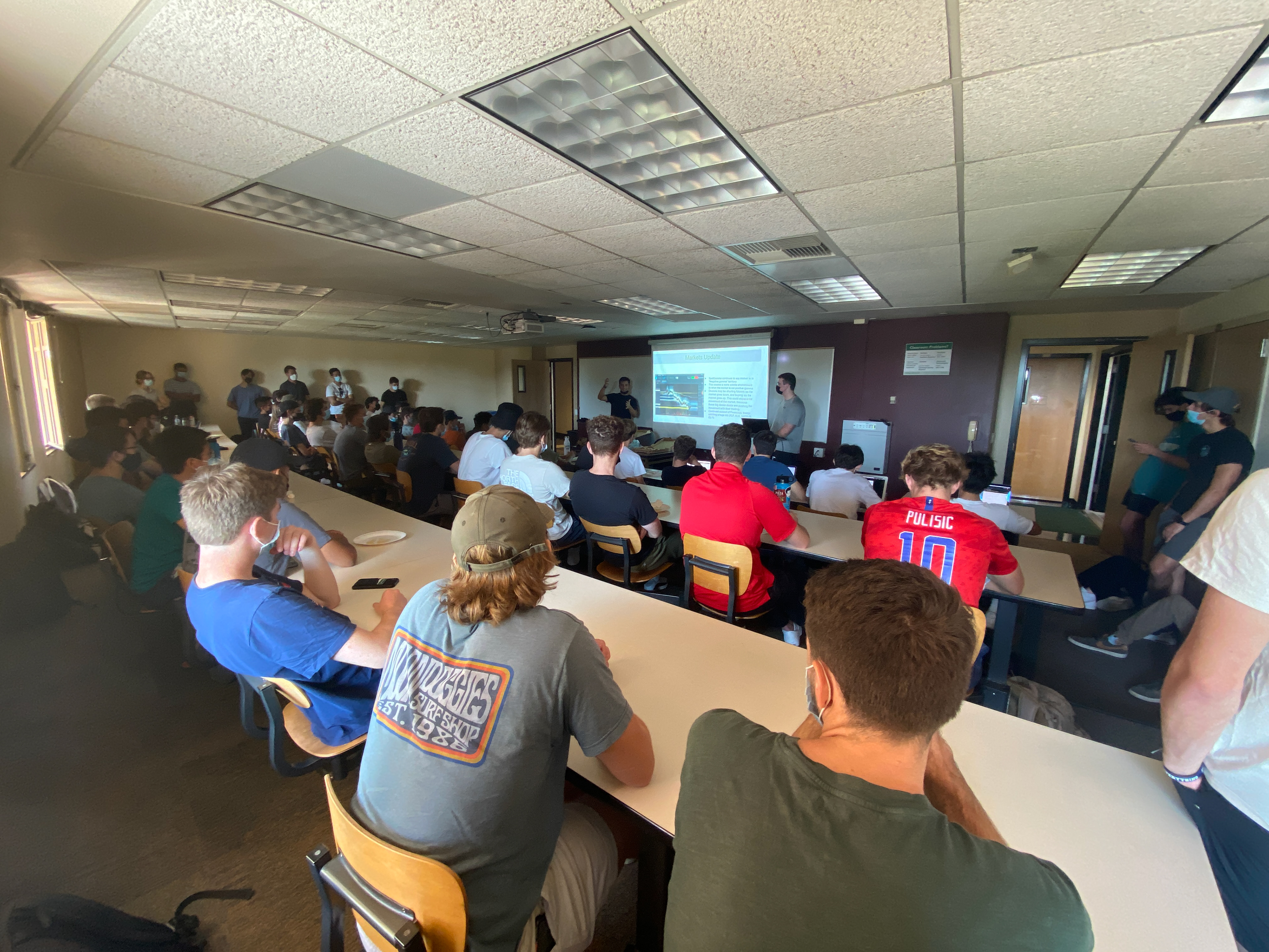 The first in-person fall 2021 investing club meeting after all the marketing work