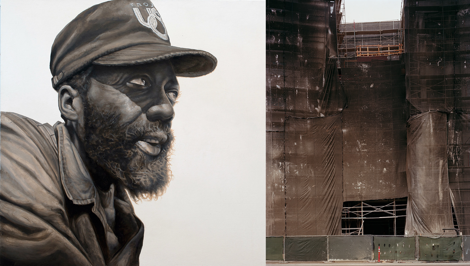 Expansion - La Brea and Wilshire, Painting (Oil on Canvas) by Eloy Torrez and Photography (Lambda Print) by Juliane Backmann, 30" x 53"