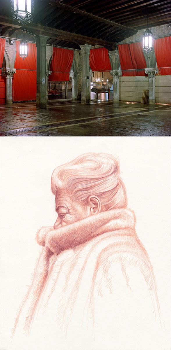 La Principessa, C-print and Pencil on Paper 22 ¾” x 11”