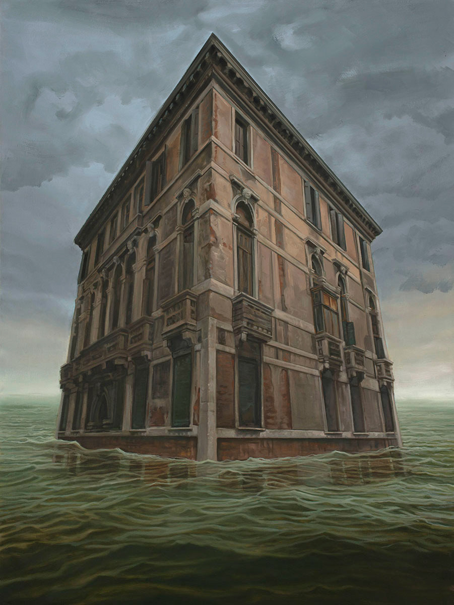 Palazzo alla Deriva, Oil on Canvas, 40” x 30”