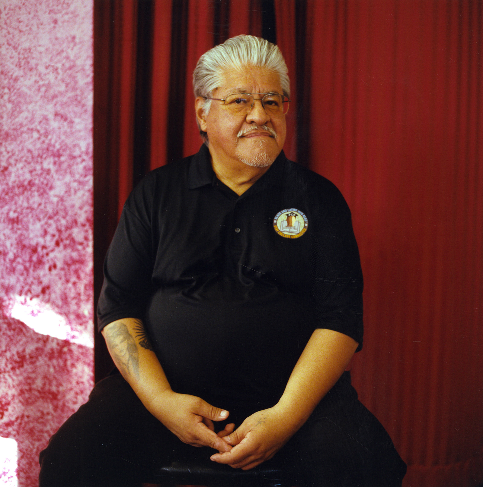 Juliane Backmann, Portrait of Luis Rodriguez, cJuliane Backmann, print, 11” x 11”